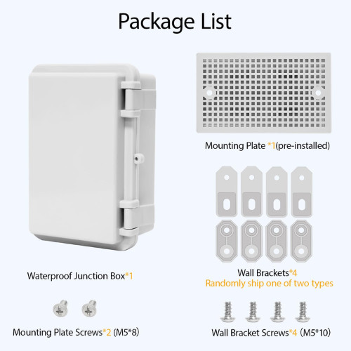 Outdoor Waterproof Electrical Box Junction Box Weatherproof IP67 ABS Plastic Enc