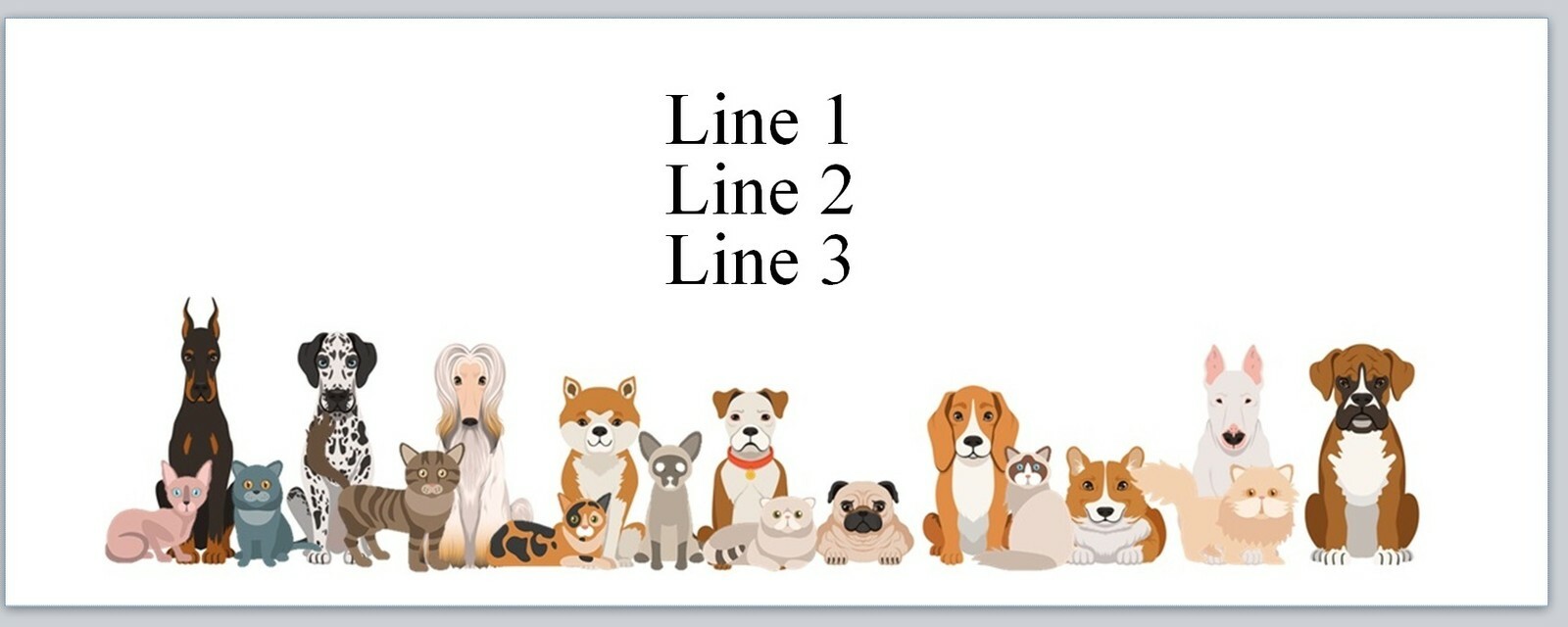 Personalized Address Labels Cartoon Dogs & Cats Buy 3 get 1 free (Jx 525)