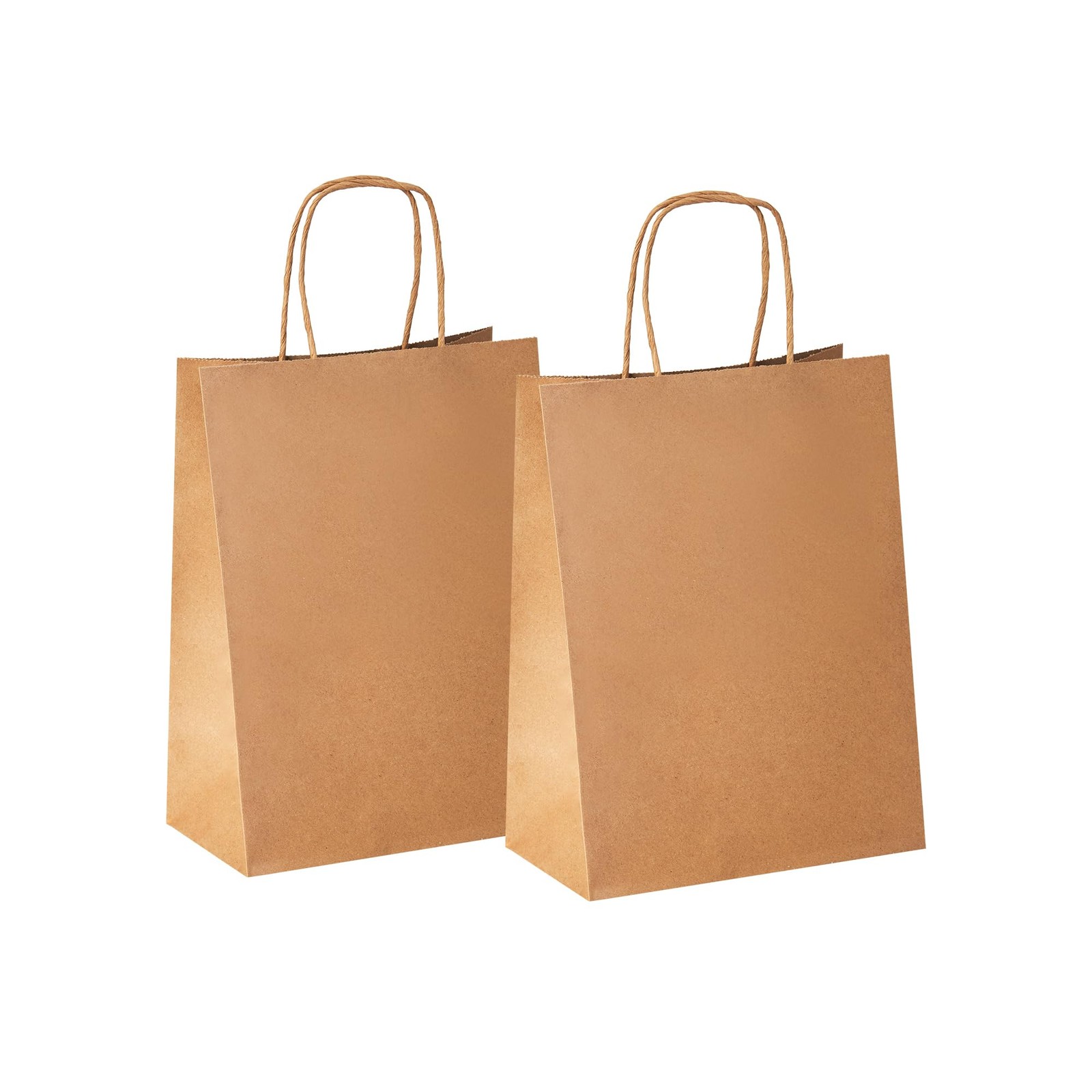 YEEHAW Brown Paper Bags with Handles 1 Count (Pack of 50), 5.8×3.2×8.25