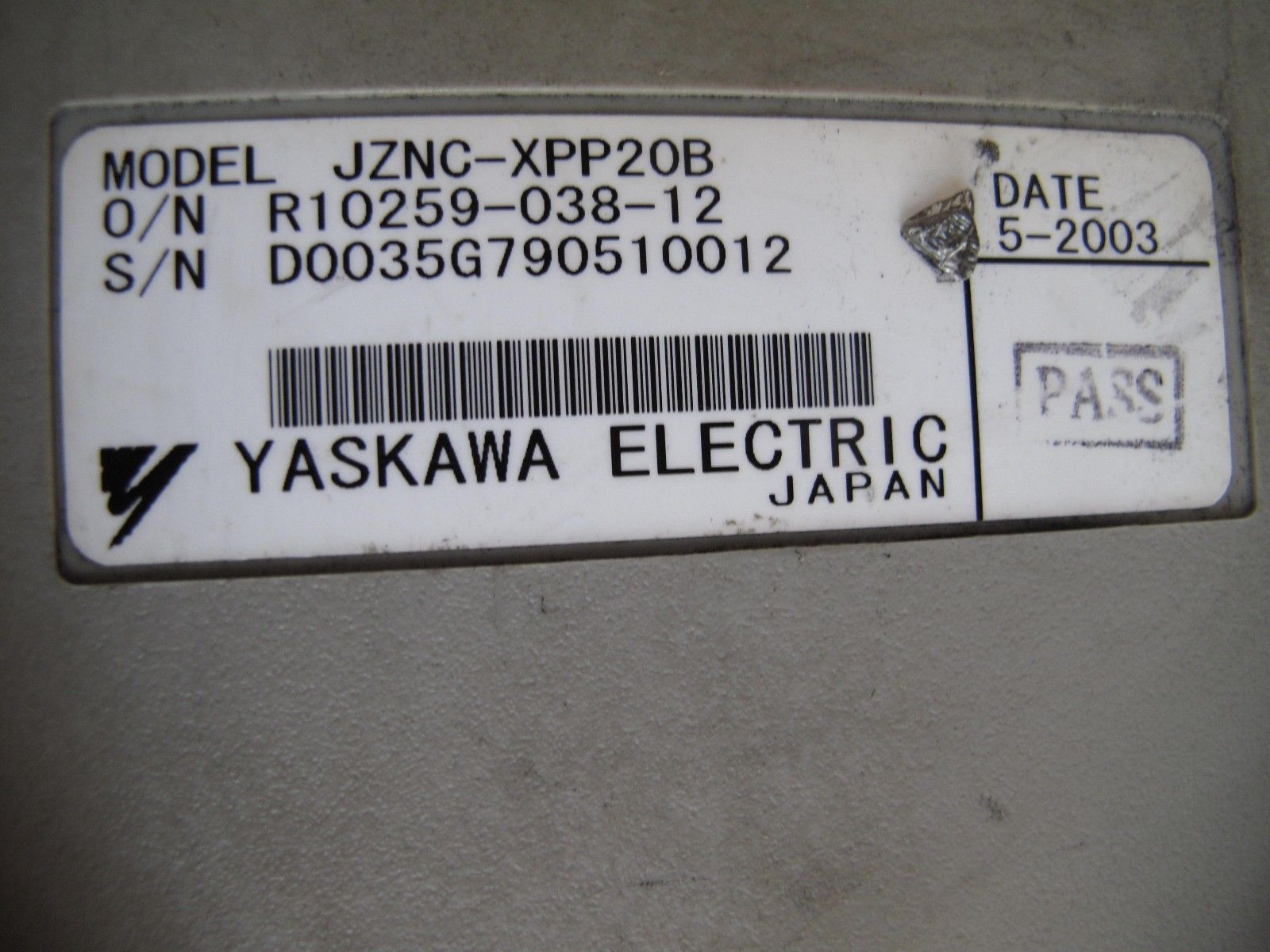 YASKAWA JZNC-XPP20B TEACH PENDANT