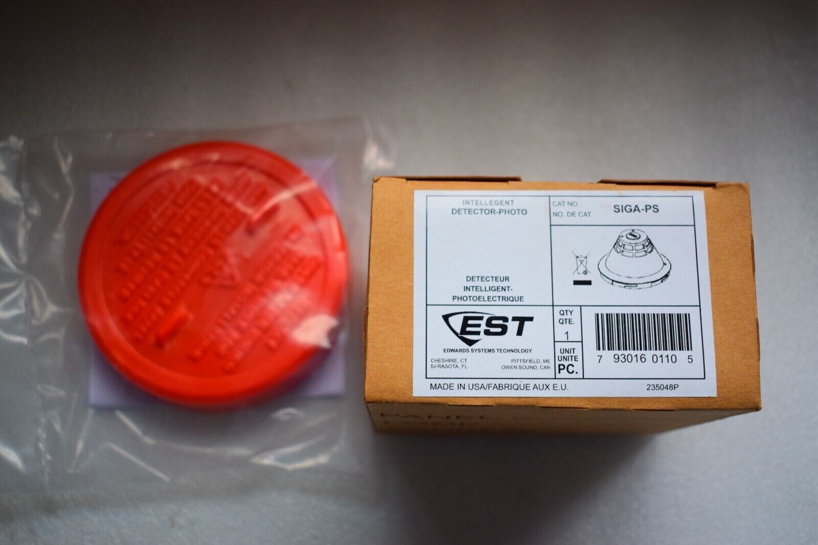 SIGA-PS EDWARDS EST INTELLIGENT PHOTO ELECTRIC SMOKE DETECTOR WITH BASE
