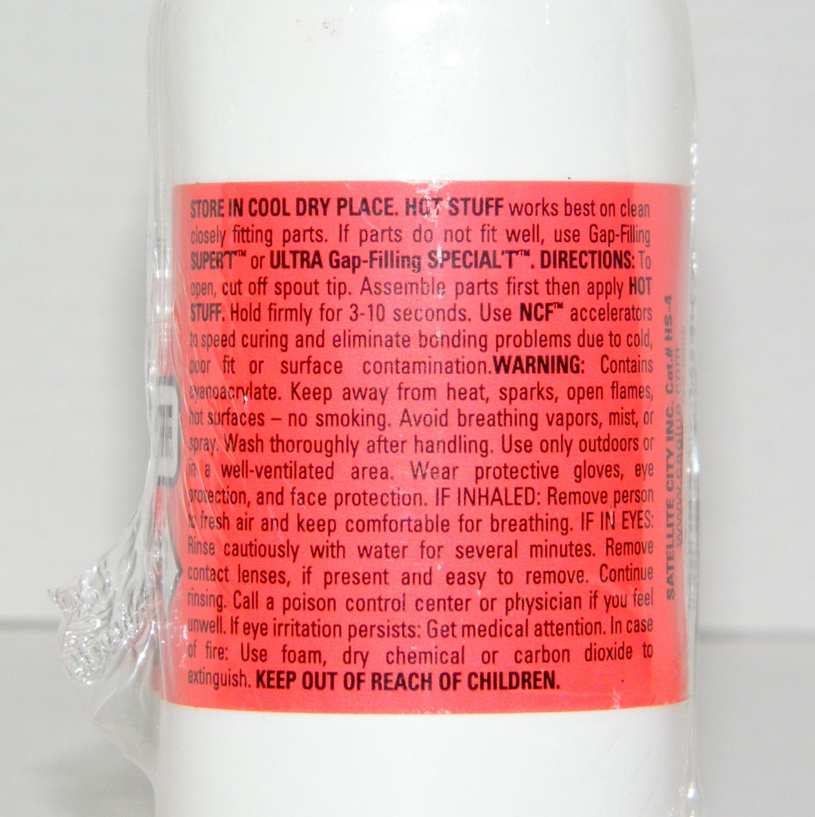 Hot Stuff Thin Instant CA Glue, (1) 2oz bottle HS-4