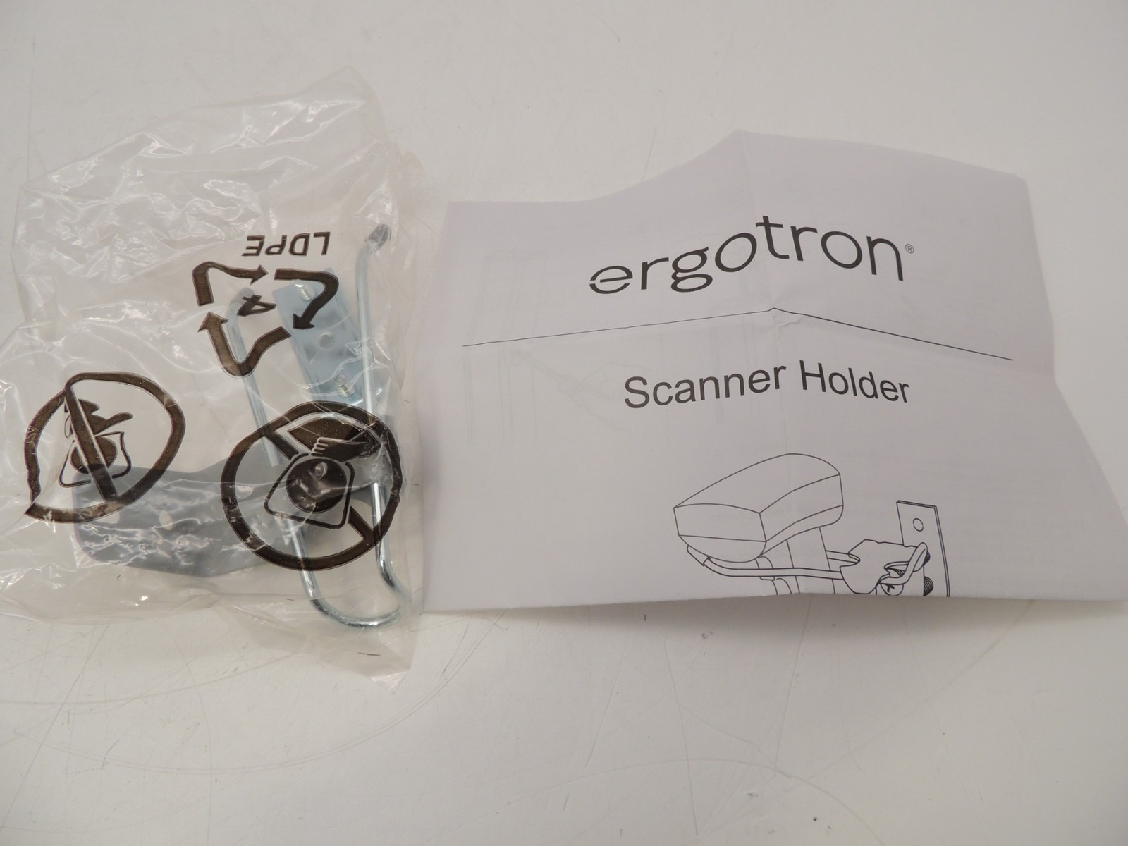 Lot of 2 NEW Ergotron Cart Mounted Barcode Scanner Holder 97-543-207