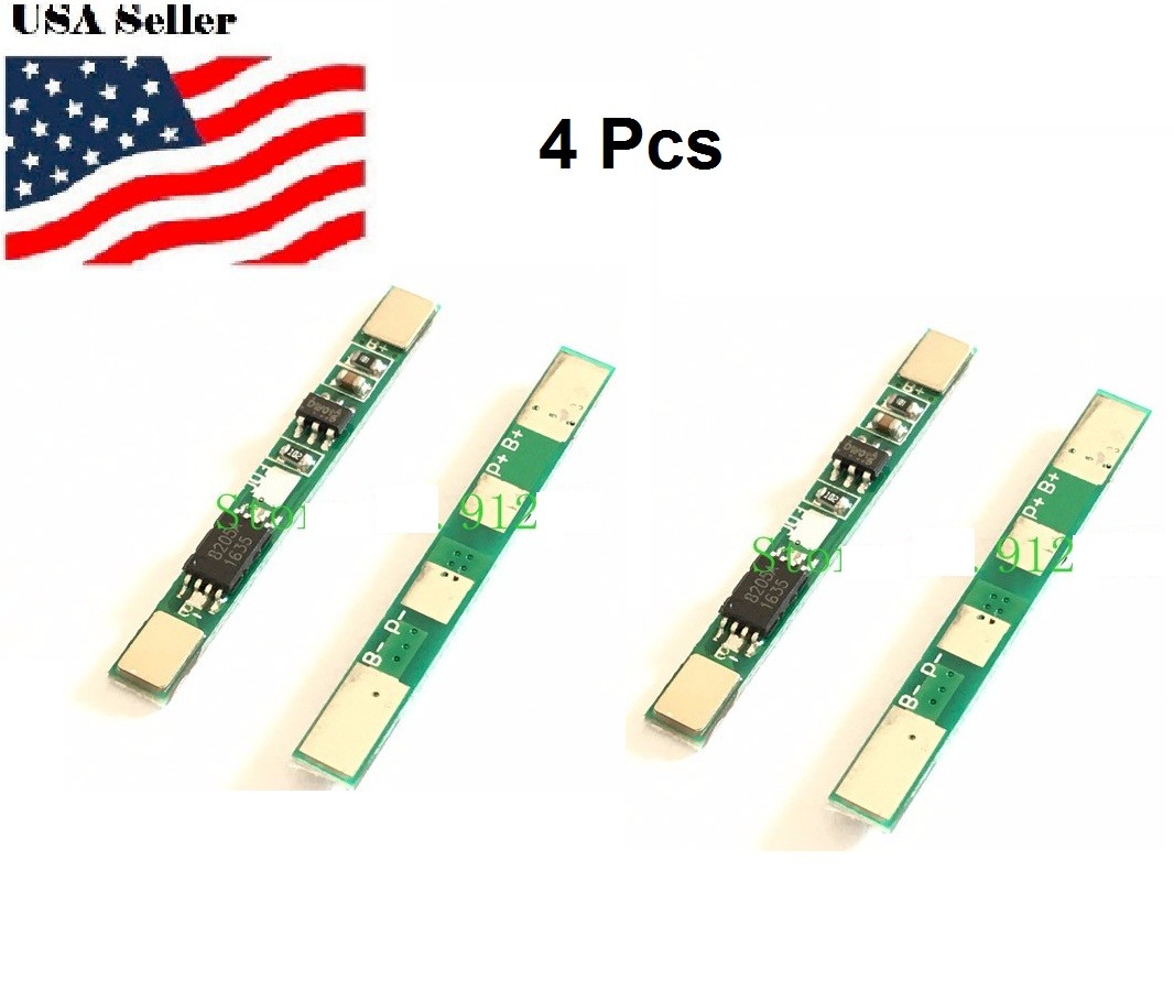 4PCS 3.7V 3A li-ion BMS PCM battery board pcm for 18650 lithium ion