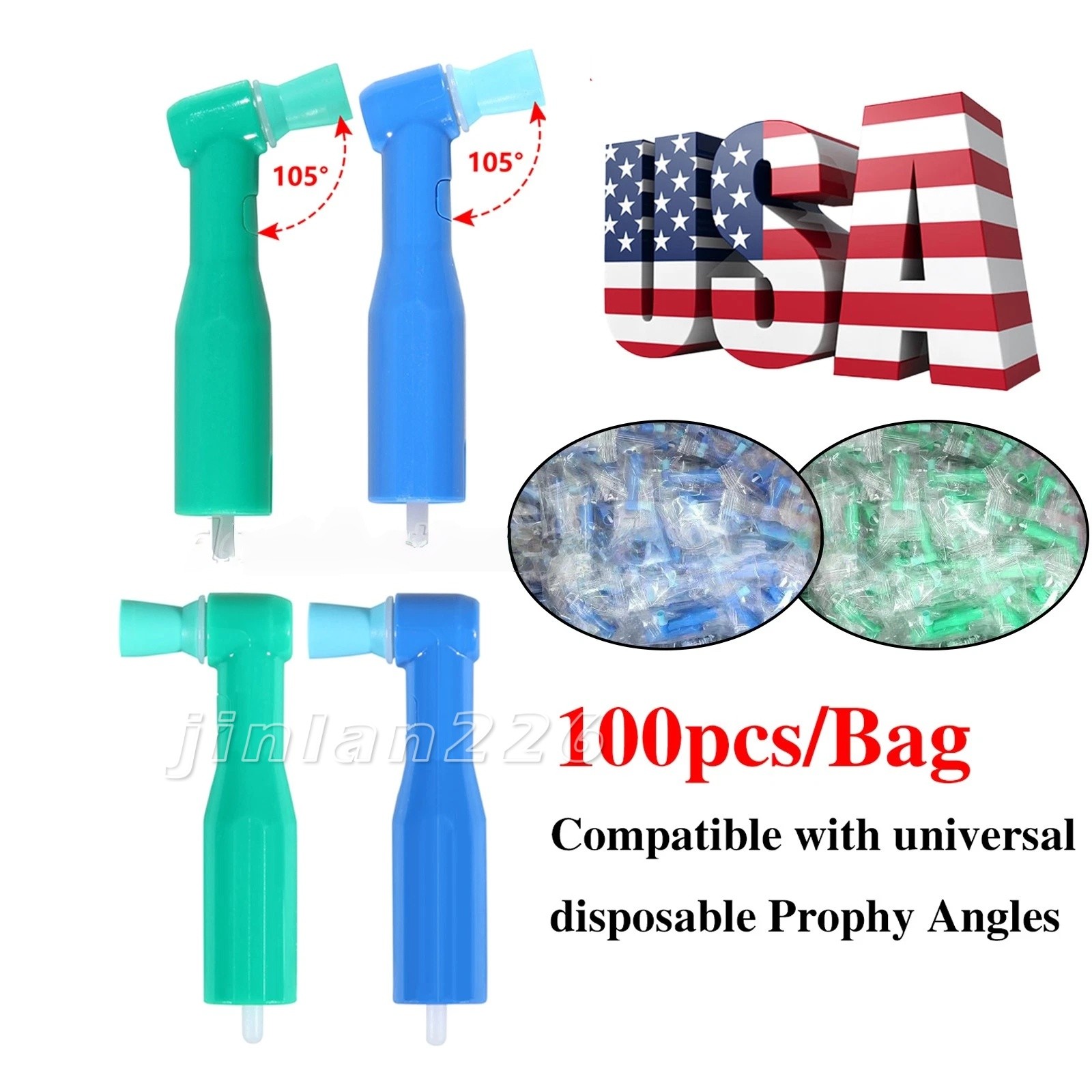 500pcs Dental Disposable Prophy Angle Soft or Firm Cup Latex-Free 4 Choice