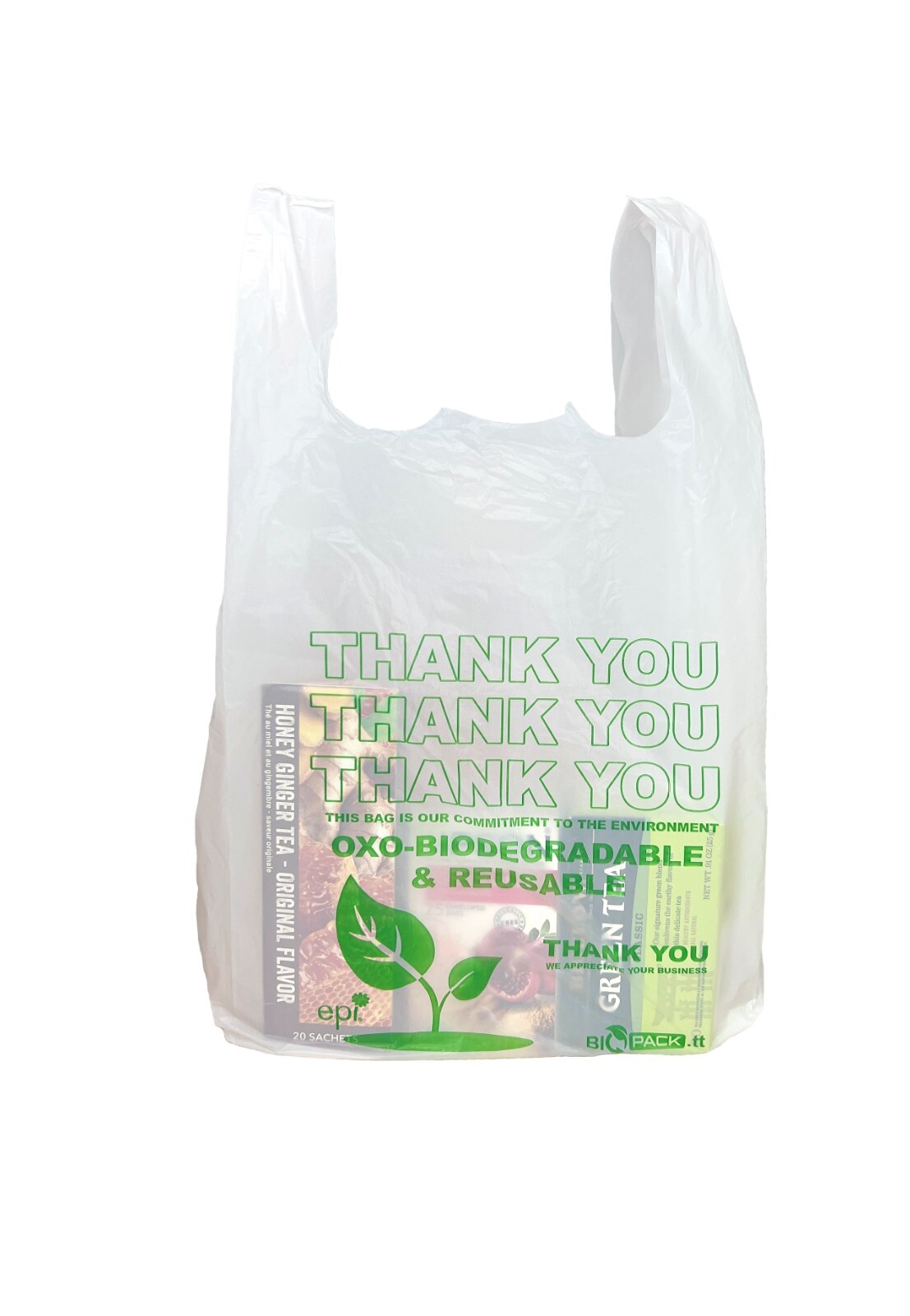 Bags T-Shirt Thank You Plastic Grocery Store Shopping Carry Out Bags 50 PACK
