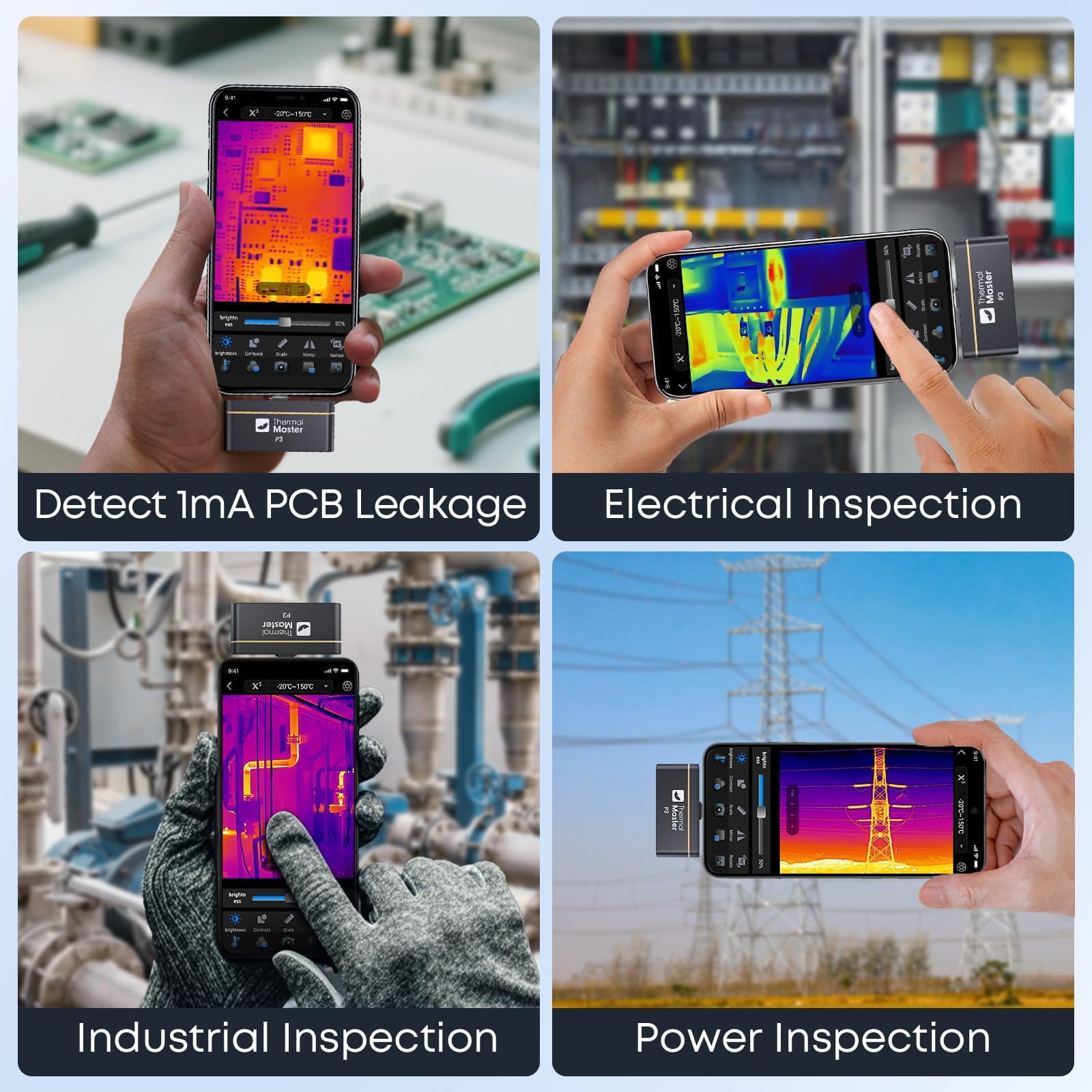 Thermal Master P3 Thermal Camera for iPhone Android | 512×384 IR | PCB HVAC