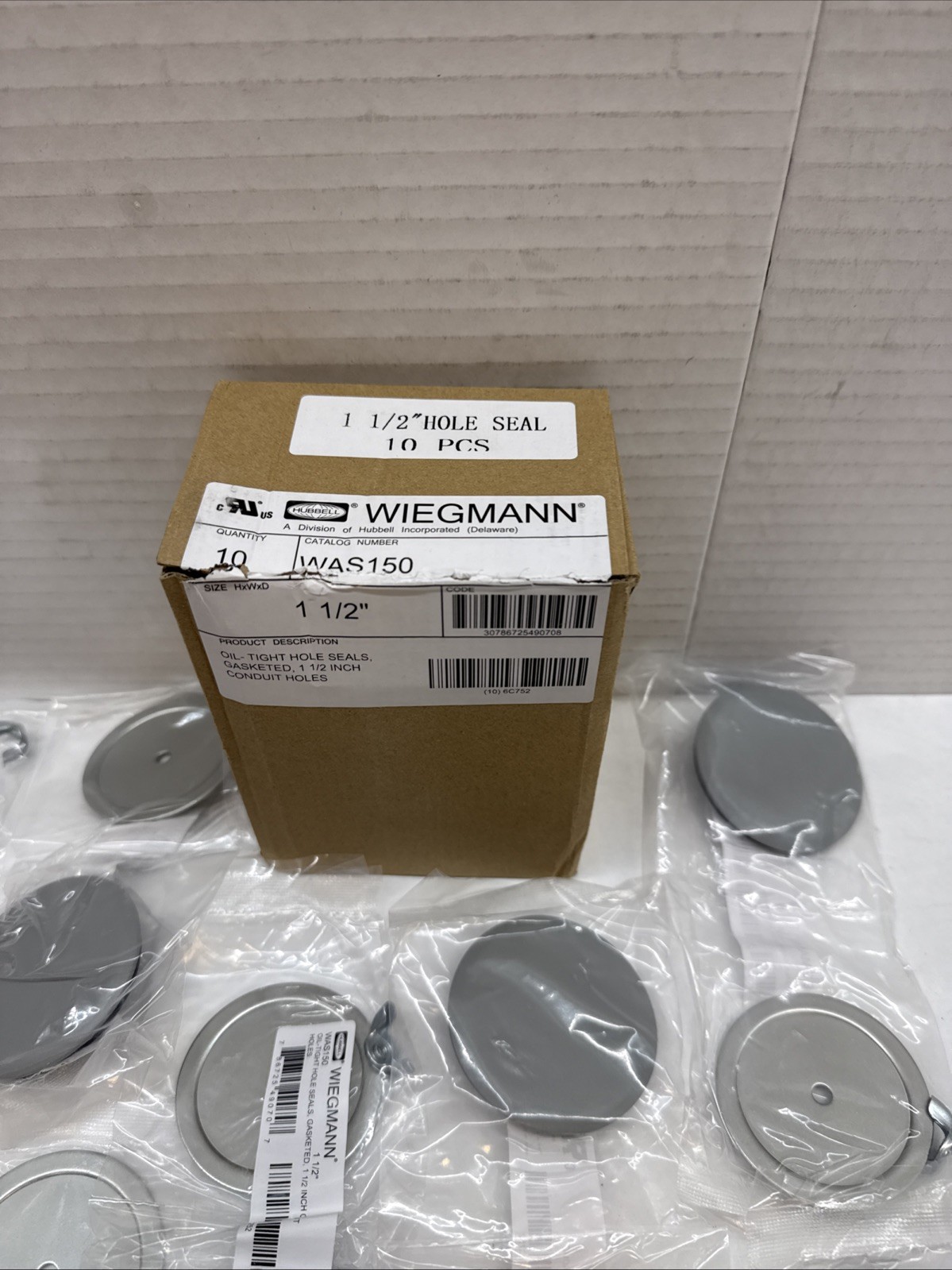 Wiegmann Was150 Hole Seal, 1.5 In Hole Dia., Steel Qty 10
