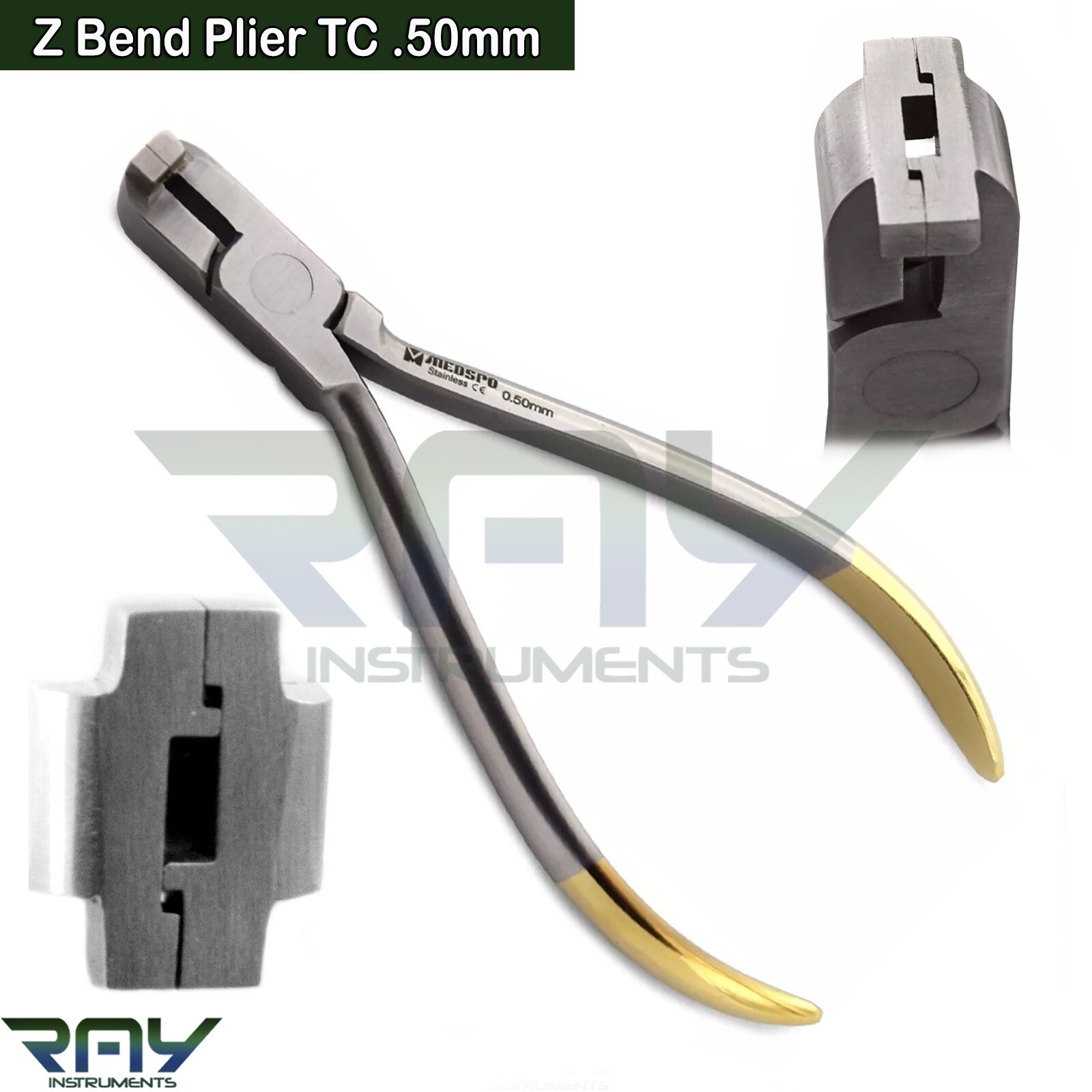 Orthodontic Z Bend Plier TC Dental Arch Wires Bending Detailing Forming Pliers