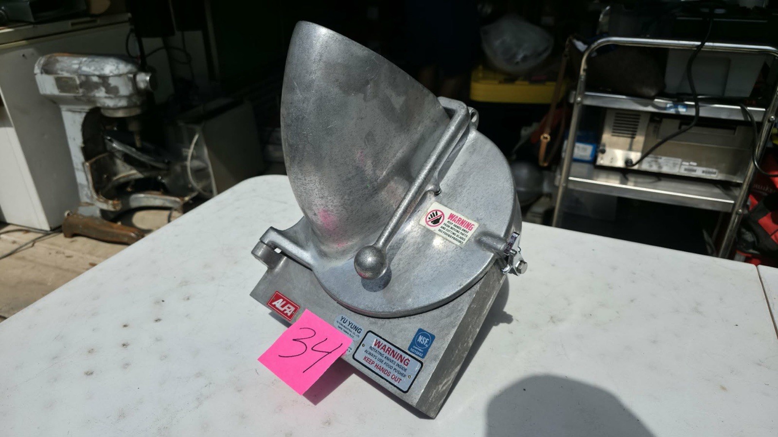 Hobart Pelican Head Mixer Attachment Shredder Grater Slicer Lot 34
