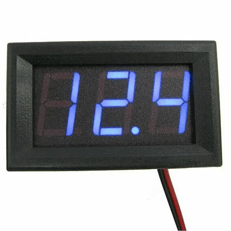 LED 12V ~ 24V Digital Display Voltmeter Car Motorcycle Voltage Gauge Panel Meter