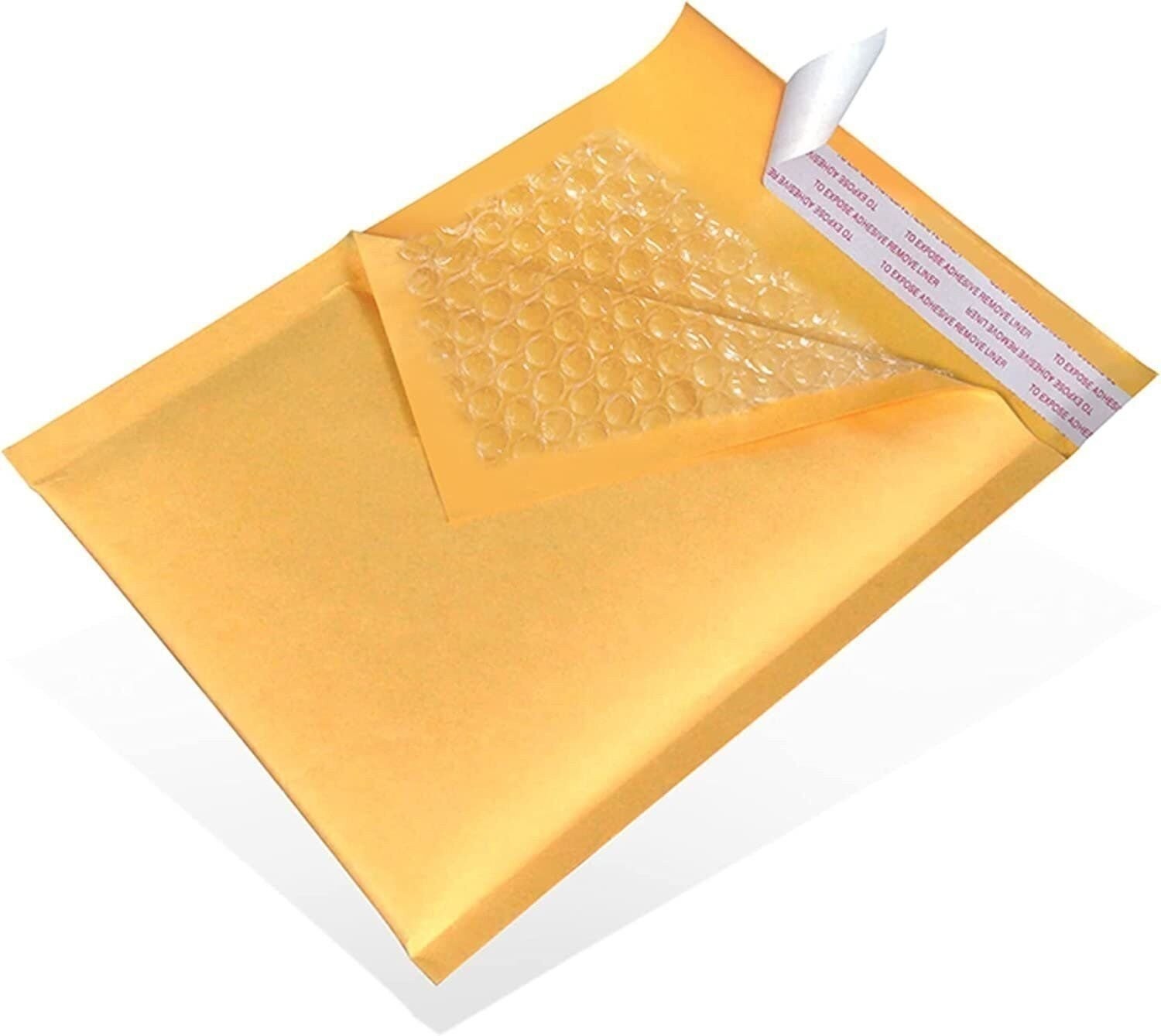50 #00 5×10 Kraft Paper Bubble Padded Envelopes Mailers Case, 6×10