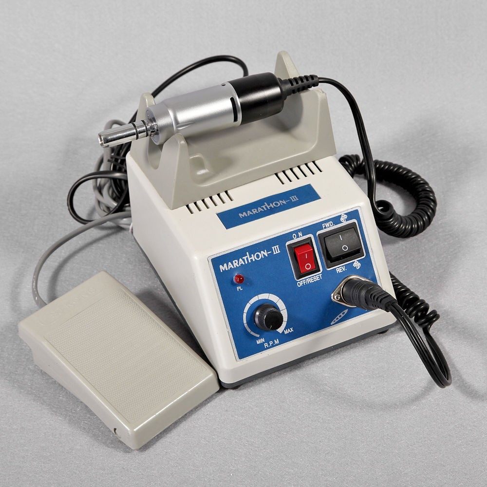 Dental Lab Marathon Micromotor Straight Handpiece/Contra Angle Polisher +10Burs