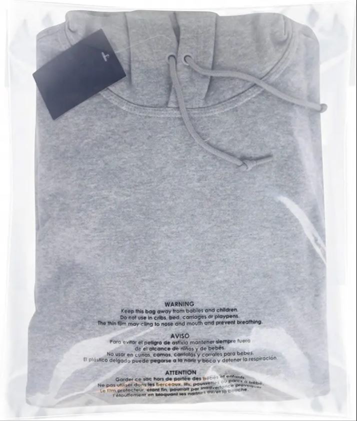 2000 Pcs 12X18 Poly Bags Suffocation Warning Clear Merchandise 1.5 mil Self Seal