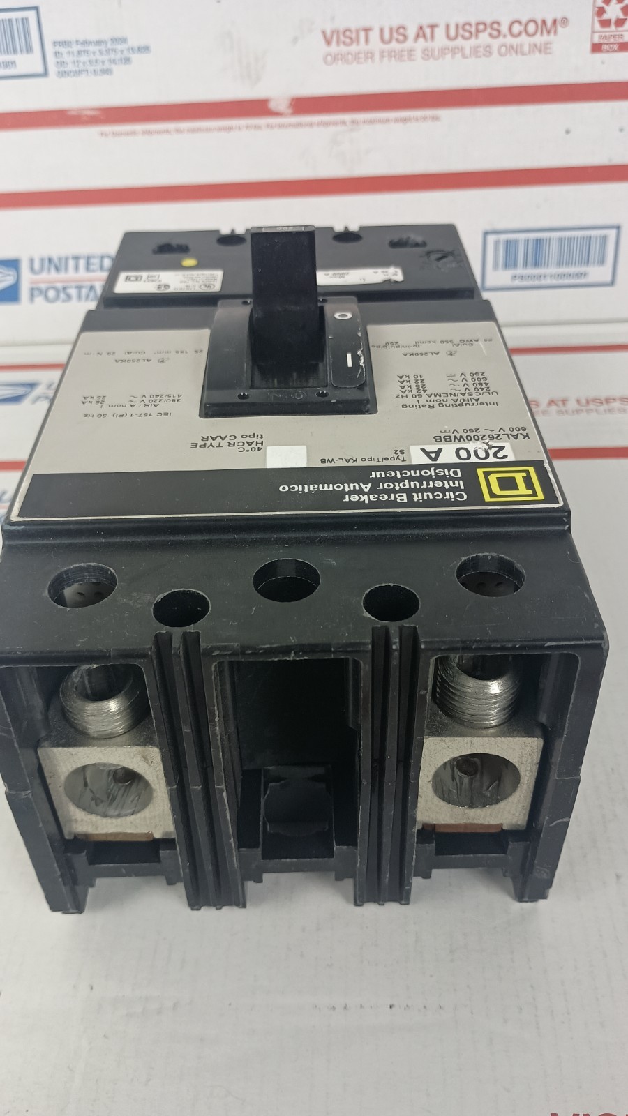 Square D KAL KAL26200 2 Pole 200 Amp 600v Gray Label I-Line Circuit Breaker «AK»