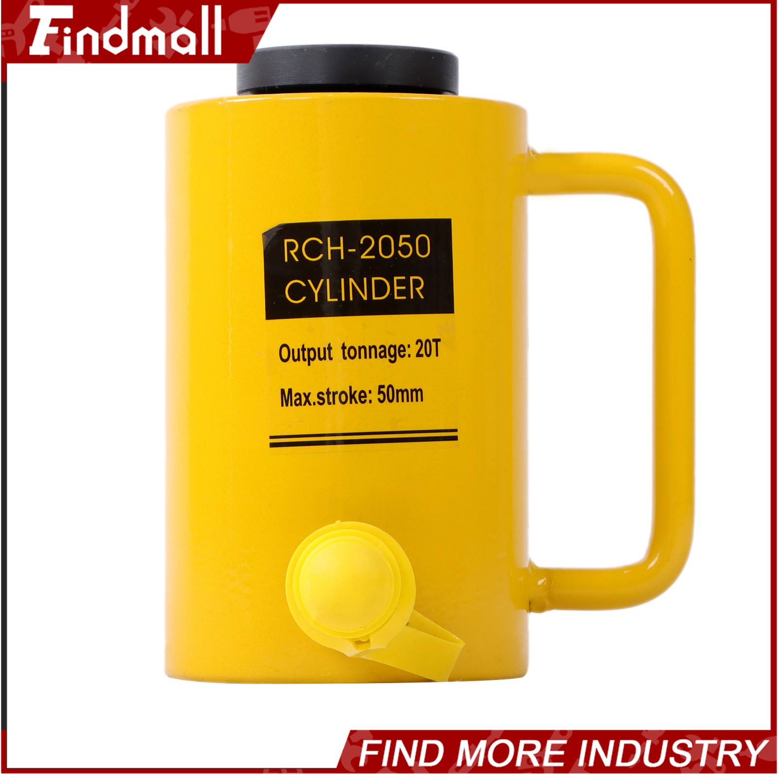 Findmall 20 Ton Capacity Hollow Hydraulic Cylinder 2″ 50mm Stroke Single Acting