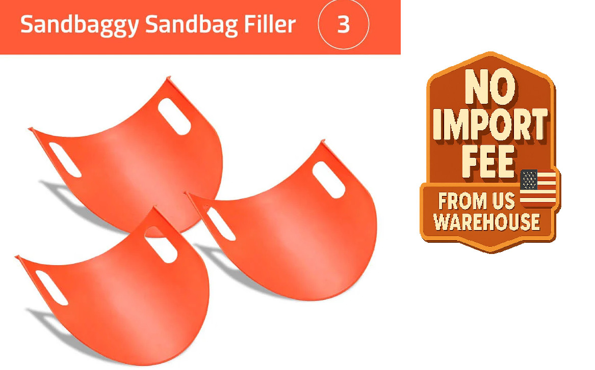 Sandbaggy Sandbag Filler Tool – Flexible Plastic Shovel – Made in USA 3 fillers