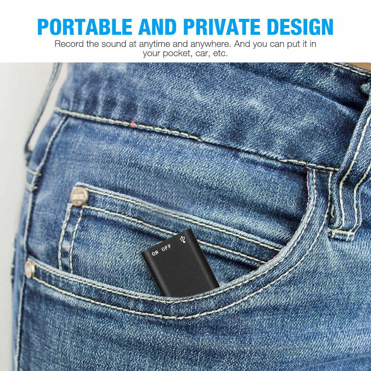 96 Hours Digital Voice Activated Audio Recorder Hidden Mini Audio MP3 Player US