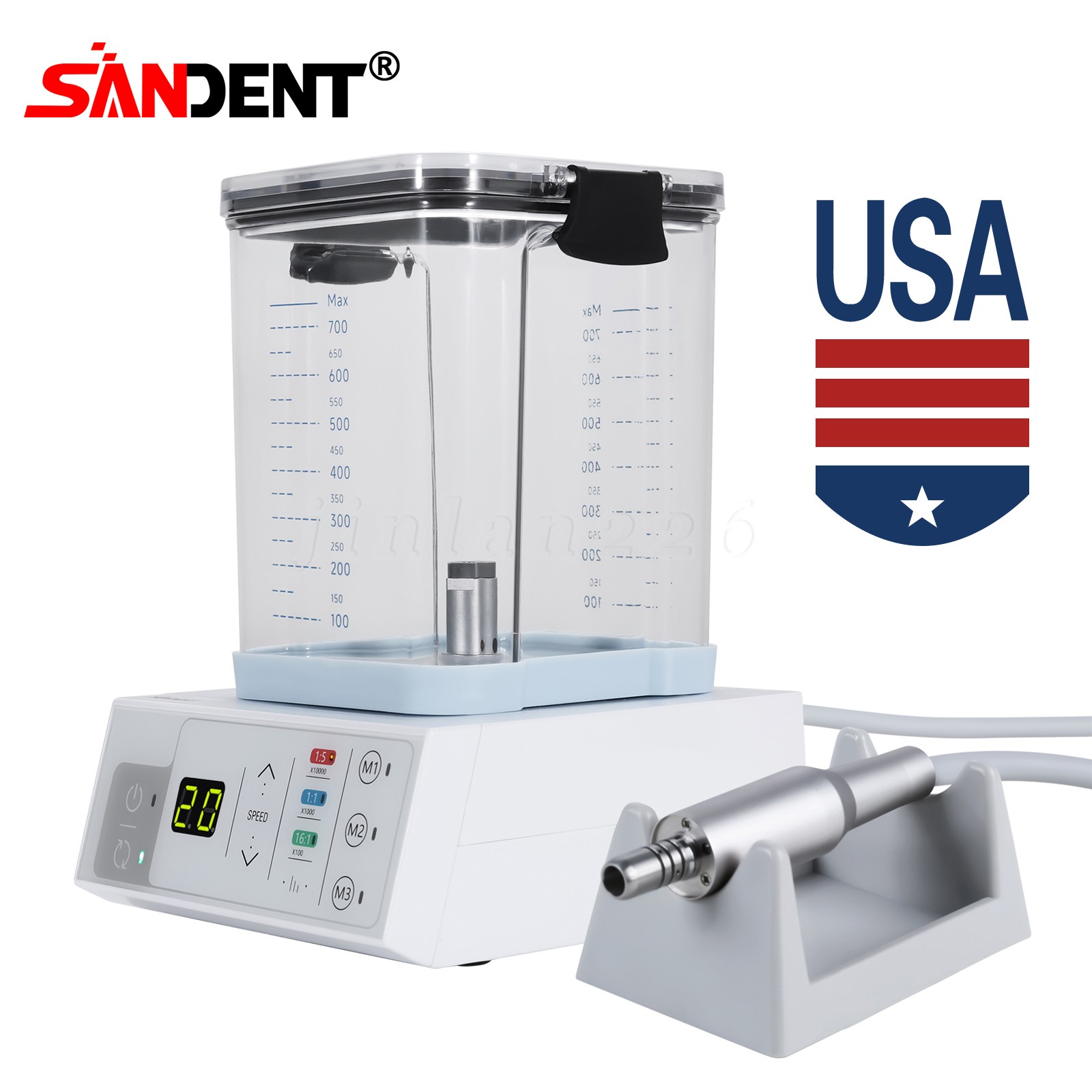 Dental LED Brushless Electric Micro Motor with Water Tank For Practice E-Type