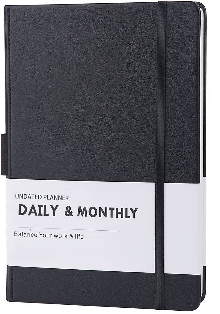 Premium UNDATED Weekly & Monthly Planner (Black)