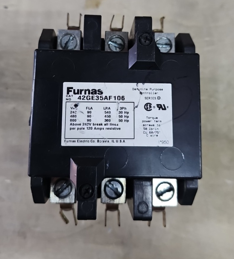 Furnas 42GE35AF106 Definite Purpose Contactor 120V Coil 120 amp contacts