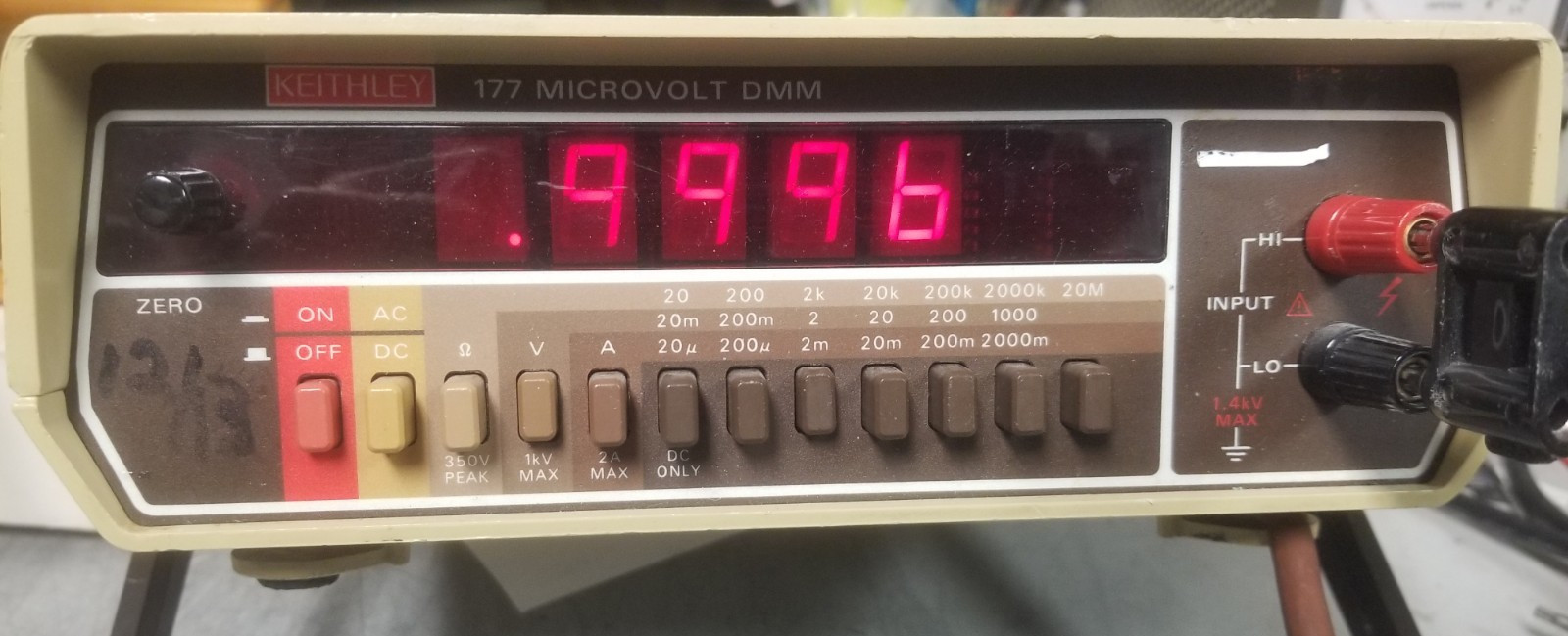 High Resolution Benchtop DMM CALIBRATED! Keithley 177 1 μV Microvoltmeter milliΩ