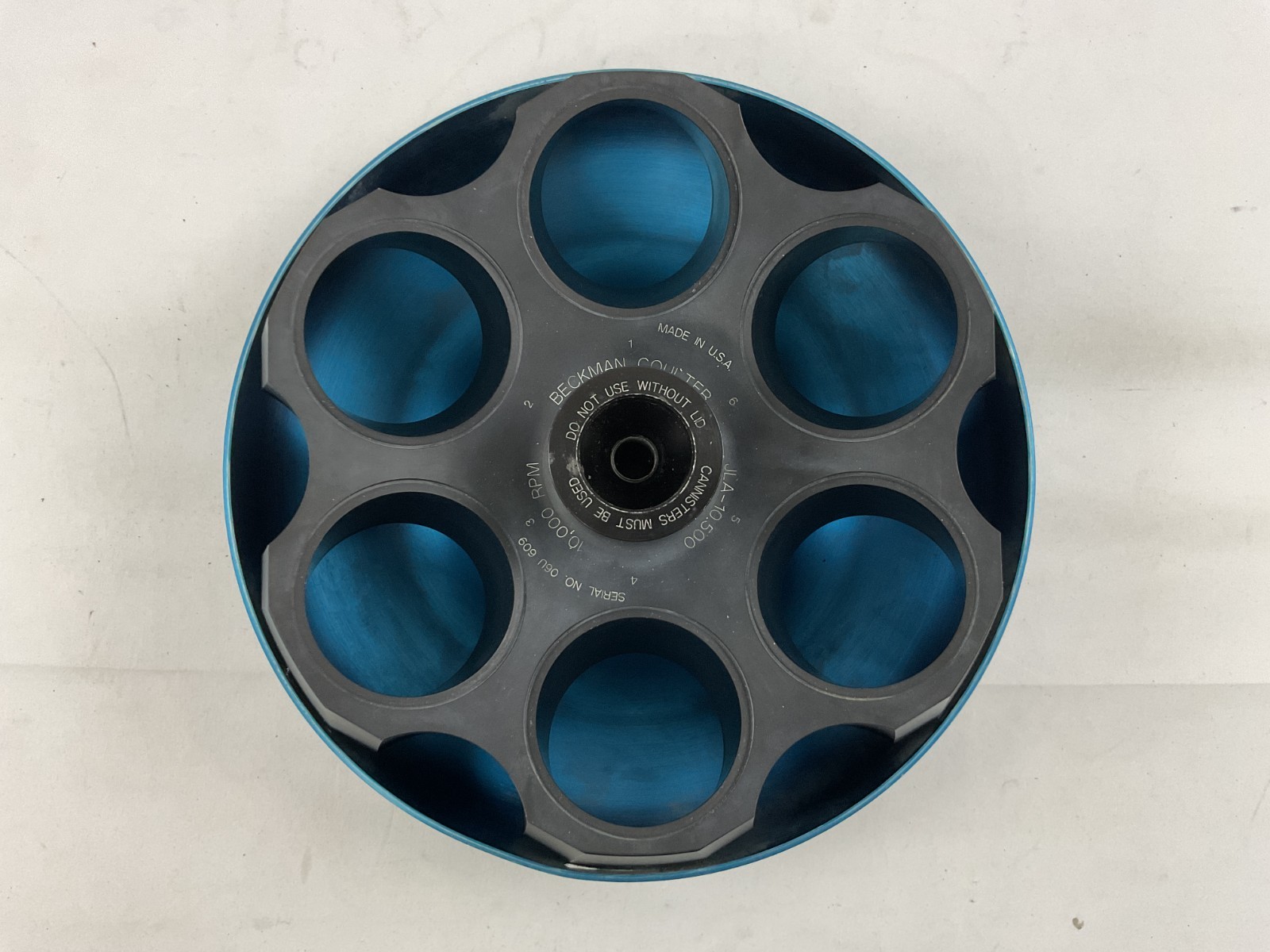 Beckman Coulter JLA-10.500 Fixed Angle Centrifuge J Series Rotor with 6 Inserts
