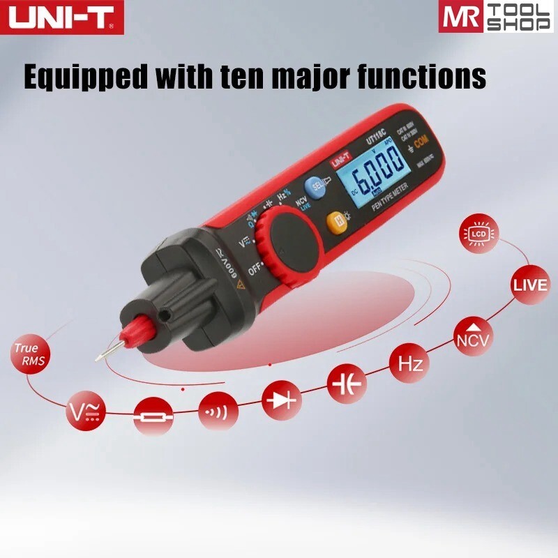 UNI-T UT118C Pen Type Digital Multimeter Volt Tester 6000Bits TRMS NCV/Live Test