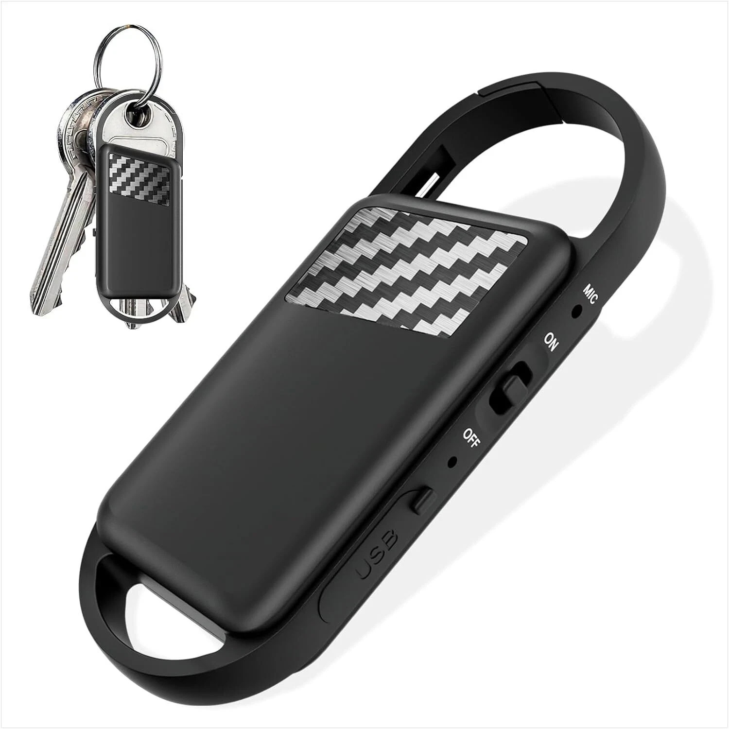 64GB Digital Voice Recorder with Playback – 750 Hours Activated