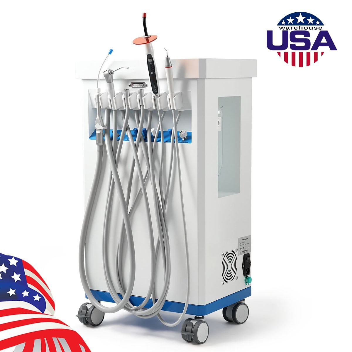 Dental Portable Delivery Unit System Air Compressor Cart/Dental Suction System