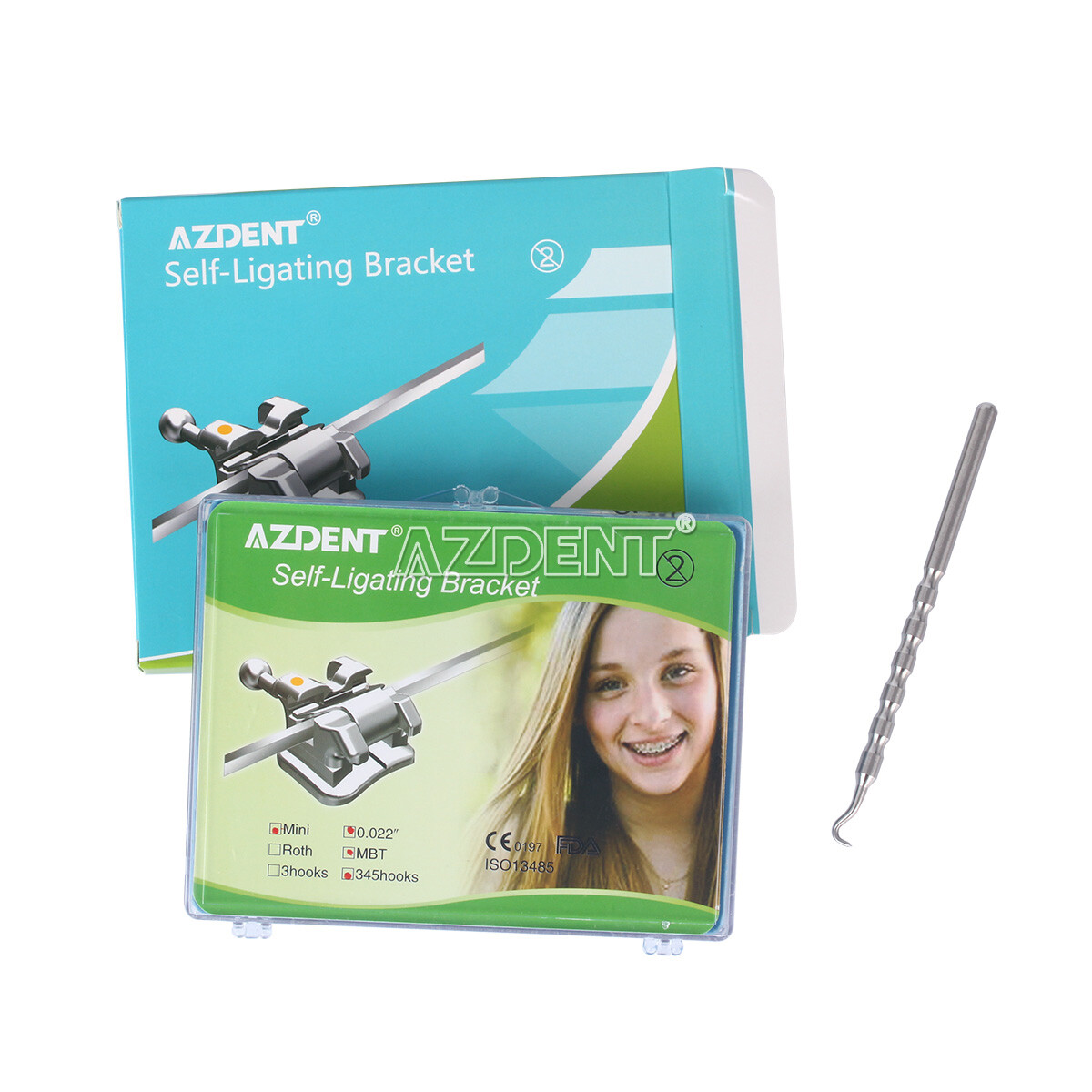 Dental Orthodontic Self Ligating Brackets Active Passive Roth MBT 022 Hooks 345
