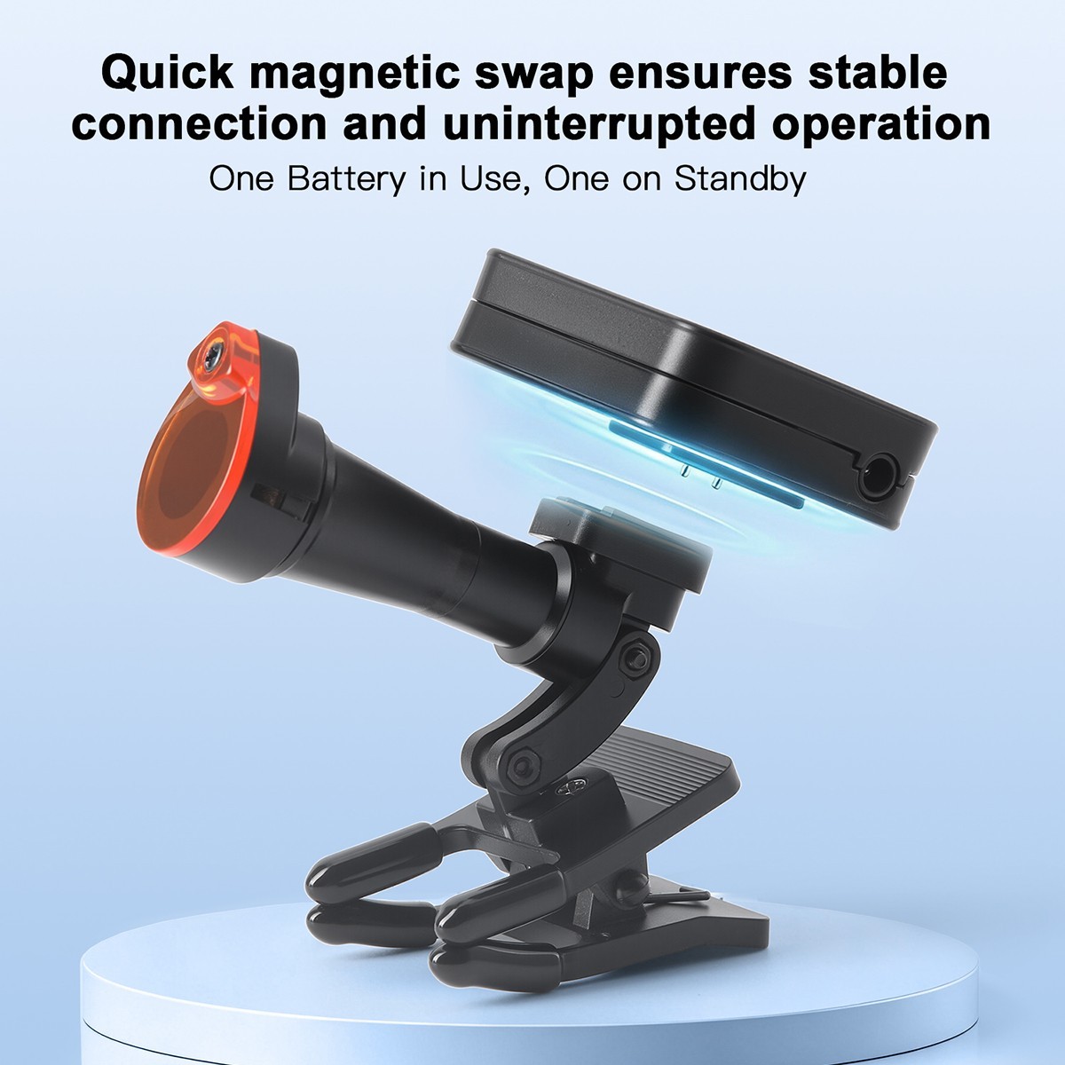 Wireless 5W Dental LED Clip-On Headlight 2 Magnetic Battery for Binocular Loupes