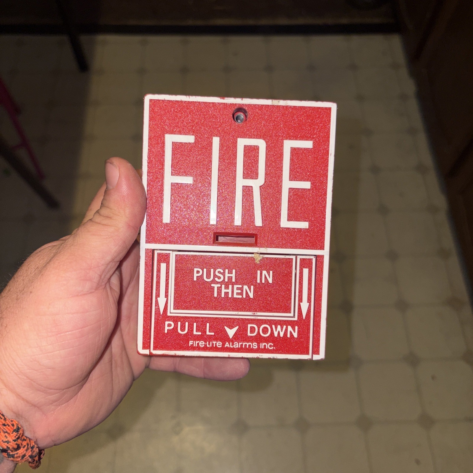 Fire-Lite Bg-10 Rev. F Manual Pull Station Fire Alarm 3 Amps 30 Volts TESTED