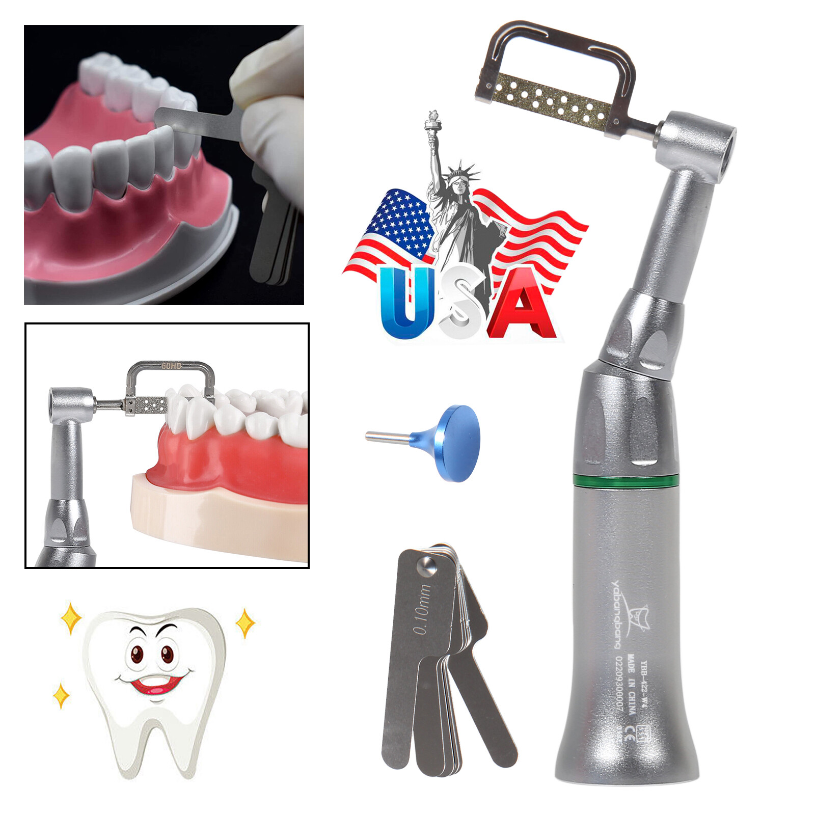 Dental 4:1 Reduction Contra Angle Interproximal Strips Reciprocating IPR Slice