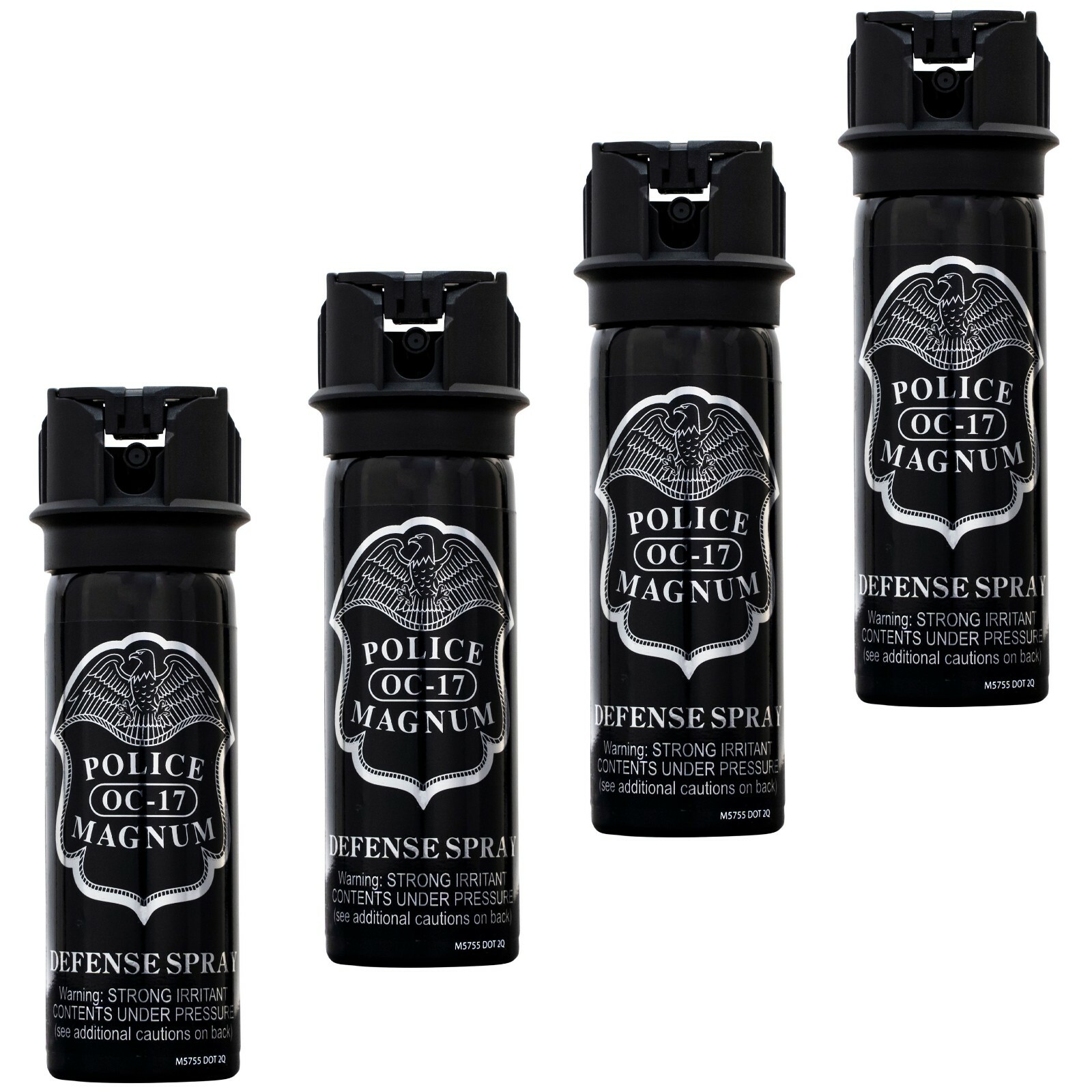 4 POLICE MAGNUM Pepper Spray 3oz Safety Flip Top Stream Self Defense Protection