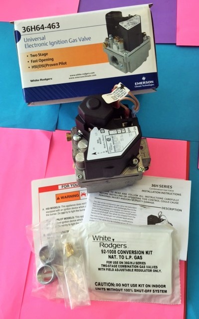 36H64-463 White Rodgers Two Stage Electronic Ignition Gas Furnace Valve NEW!!