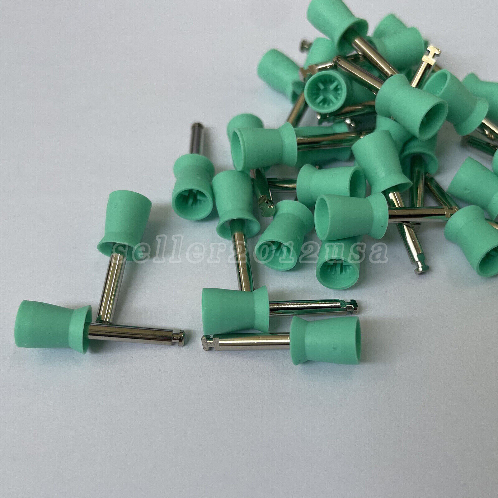 100Pcs Dental dentist Rubber Prophy Tooth Polish Cups Brushes Polishing green us