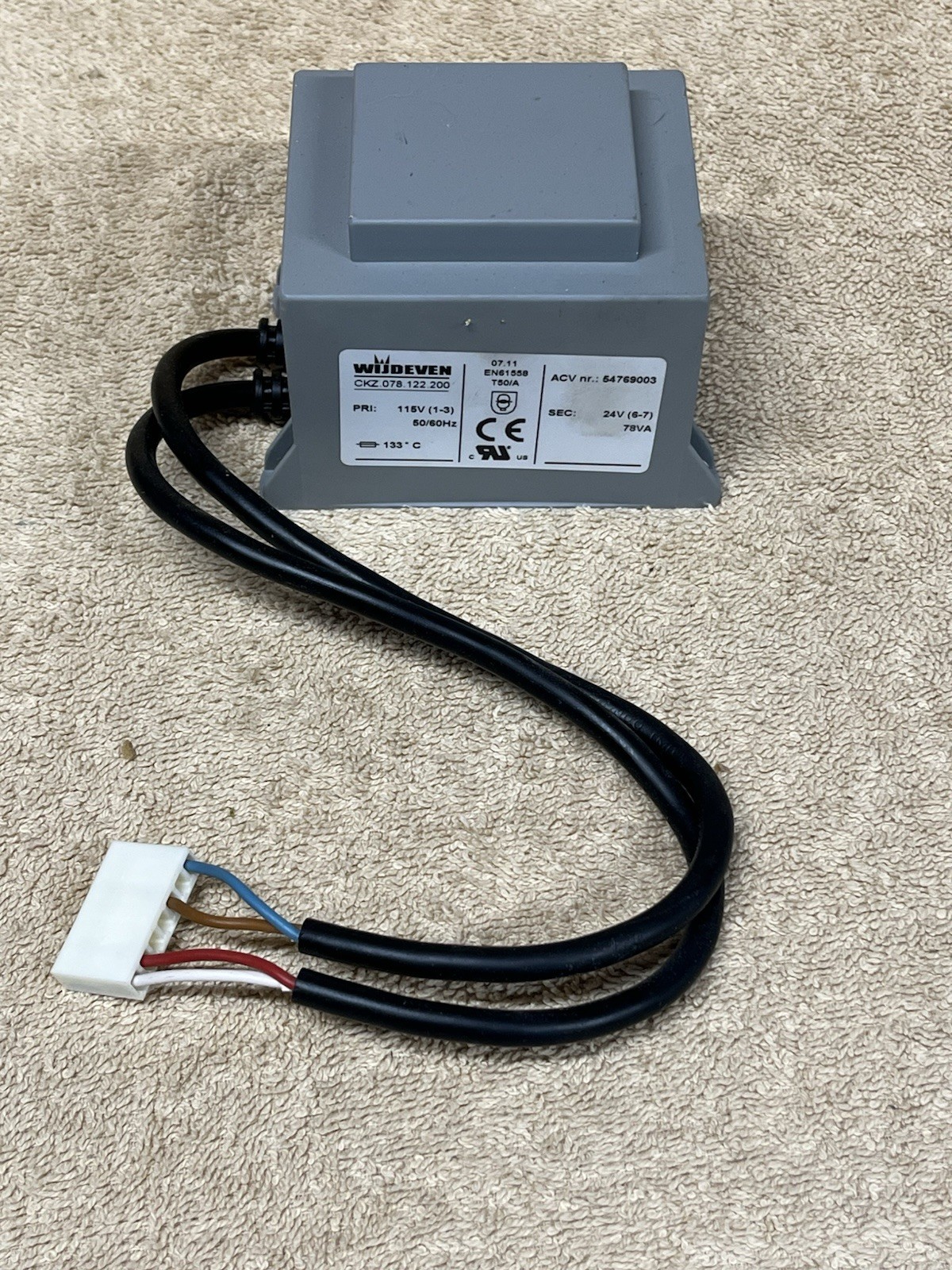 Prestige Solo 110 Transformer CKZ.078.122.200 115V-24V 78VA 50/60Hz