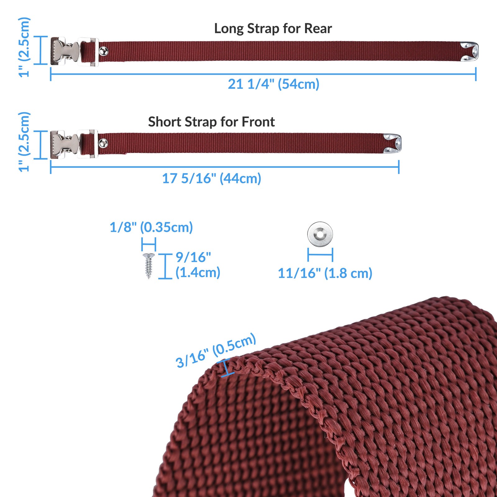 Yescom 4 pcs Drywall Stilt Straps Adjustable Foot Band Replacement Part Kit