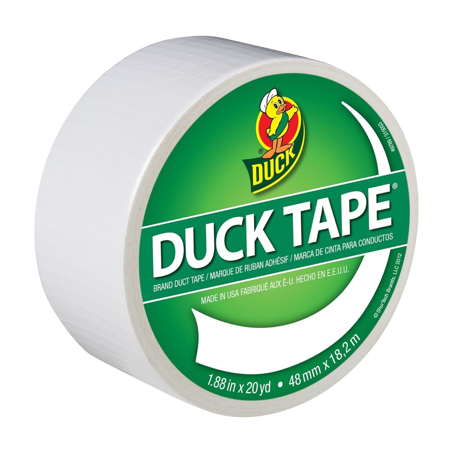 Duck 1265015 1.88″ x 20 yd Winking Tape, Single Roll, White