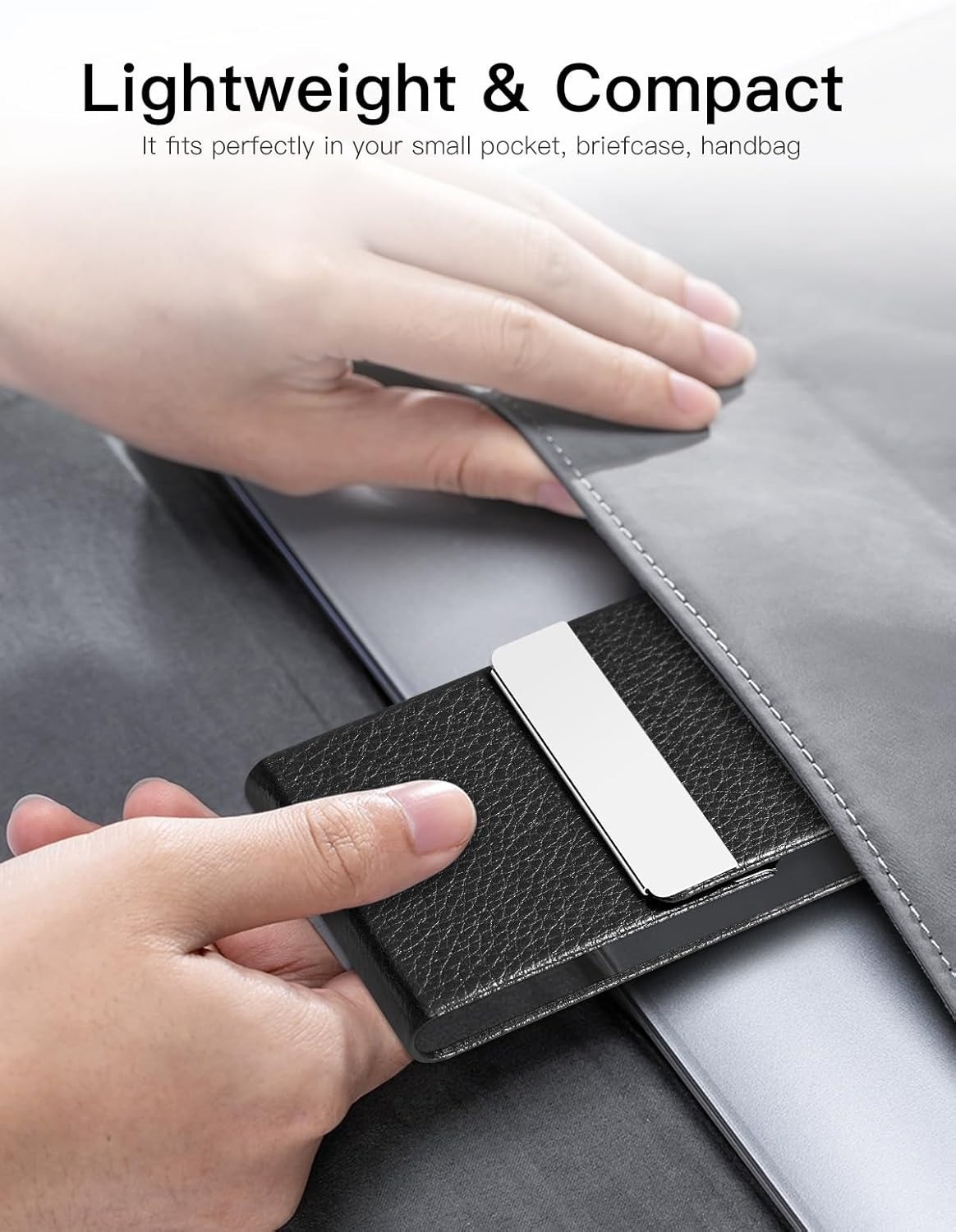 Professional Business Card Holder PU Leather Business Card Case Name Card Holder