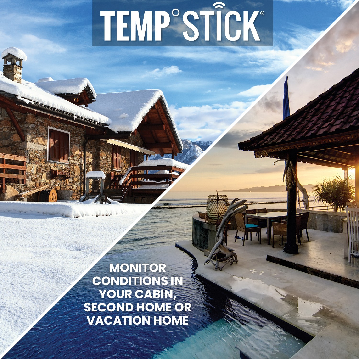 Temp Stick WiFi Temperature & Humidity Sensor 24/7 Monitoring & Alerts (Black)