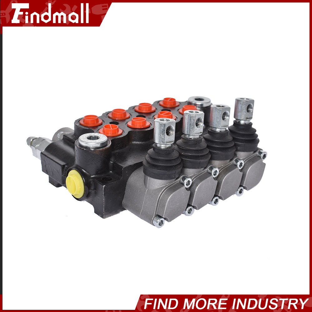 4 Spool Hydraulic Monoblock Double Acting Control Valve 11 GPM SAE Ports 3625PSI