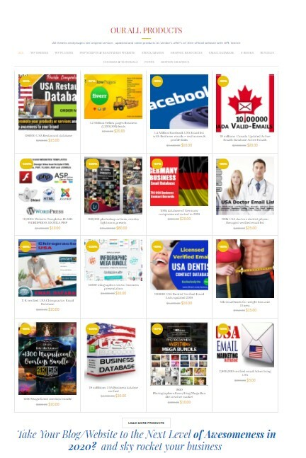 High quality website with 3000+digital products & hot demand readymade websites