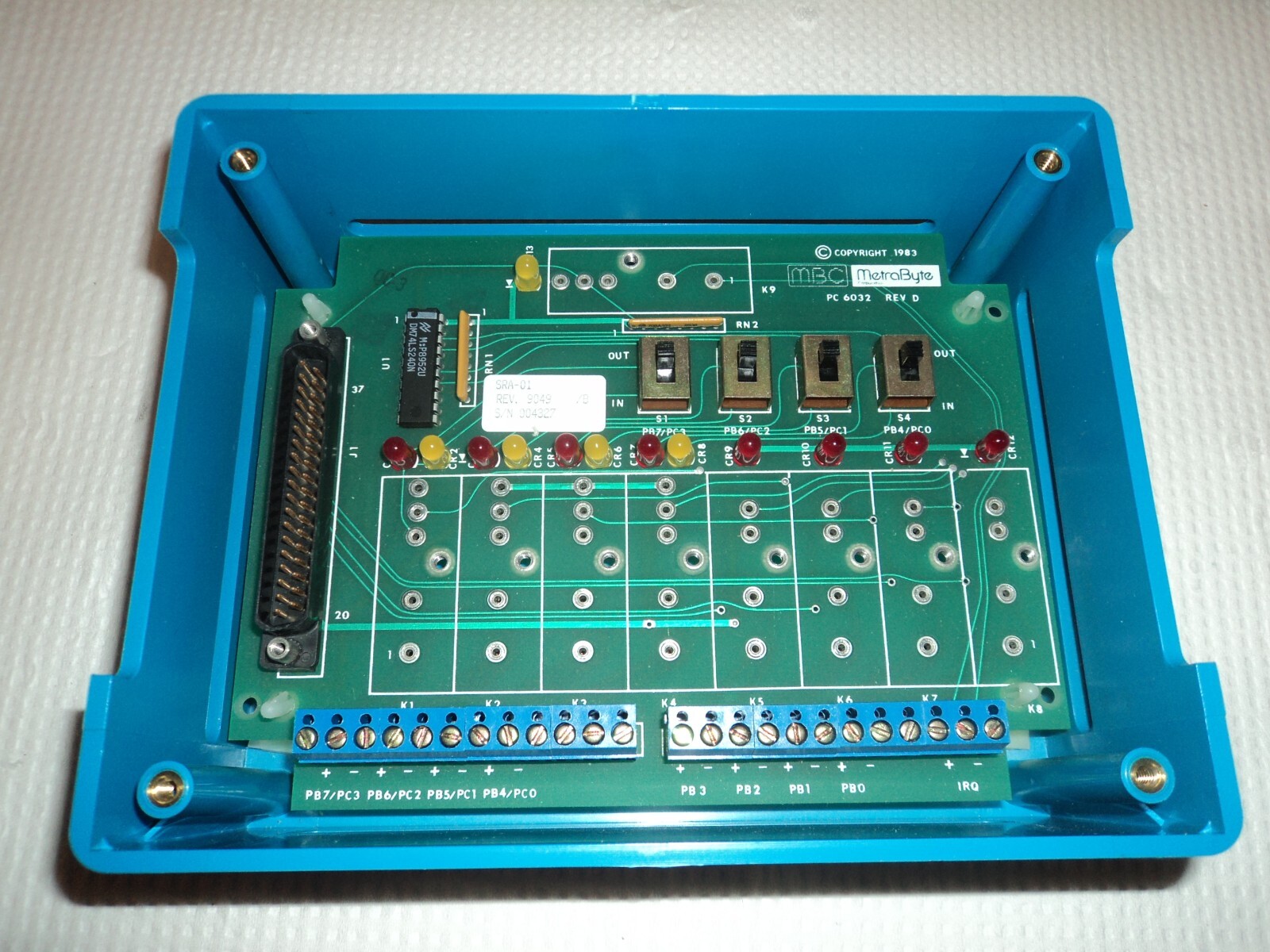 Keithley/Metrabyte Model SRA01 8-Channel Solid State Relay Board+Choice of SSRs
