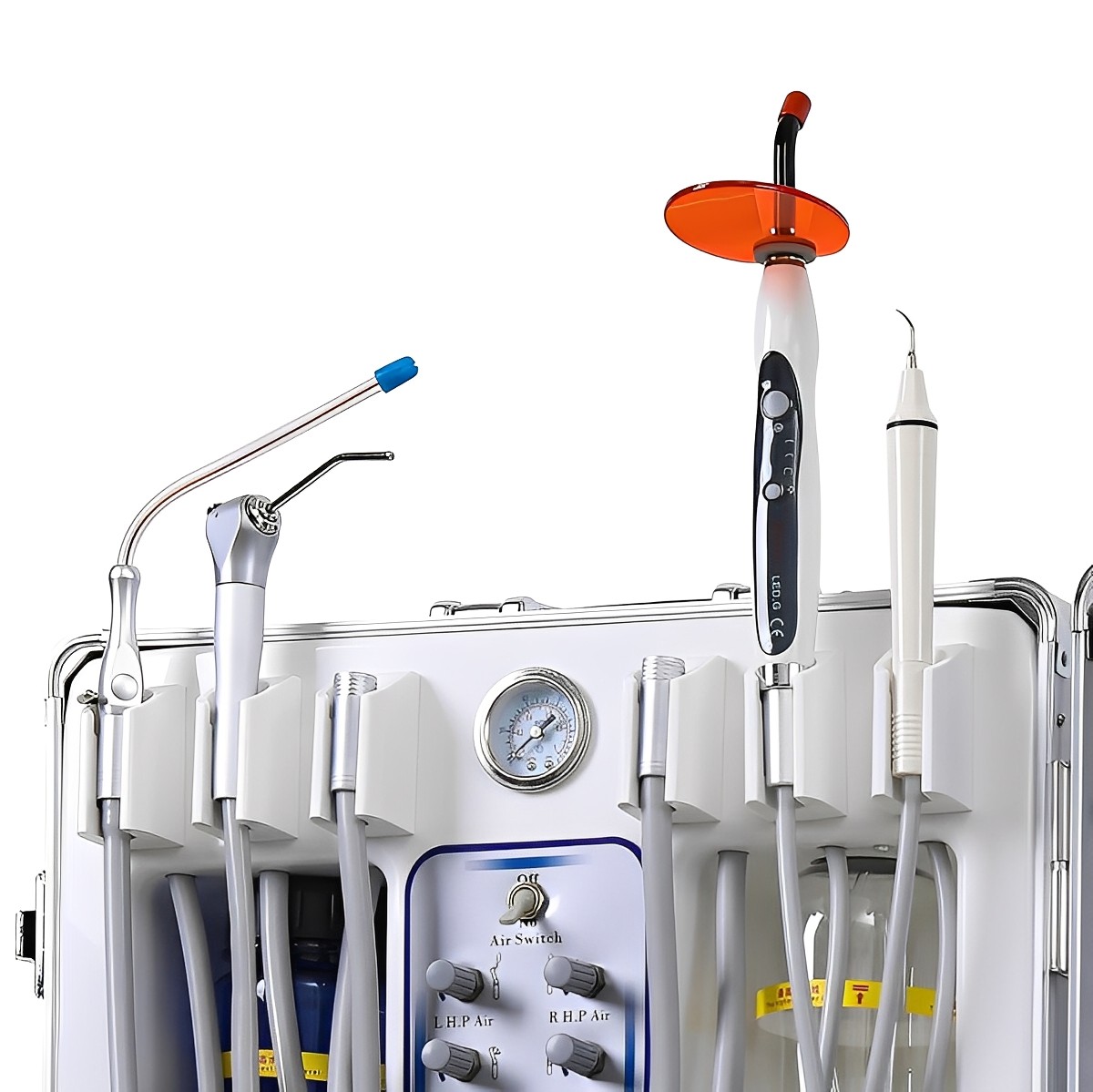 Portable Dental Delivery Unit System Air Compressor Strong suction 118 L/min po