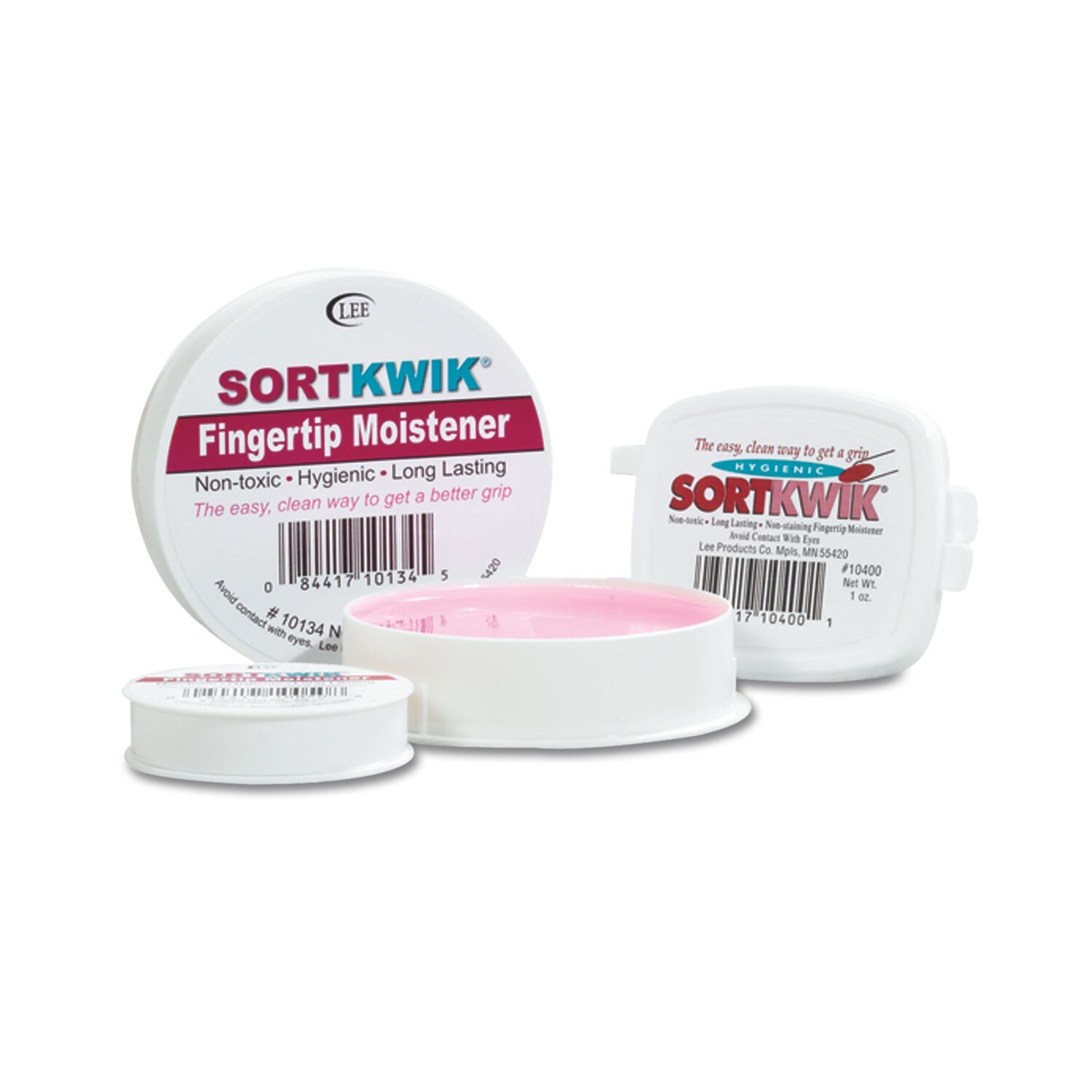 Sortkwik Fingertip Moisteners, 3/8 Ounce, Pink, Deters licking Fingers, Hygienic
