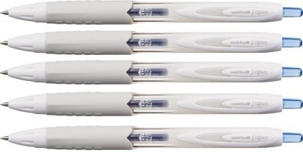 Signo 307 Retractable Gel Ink Pen, Ultra Micro Point 0.38mm, Blue Ink, UMN-30…