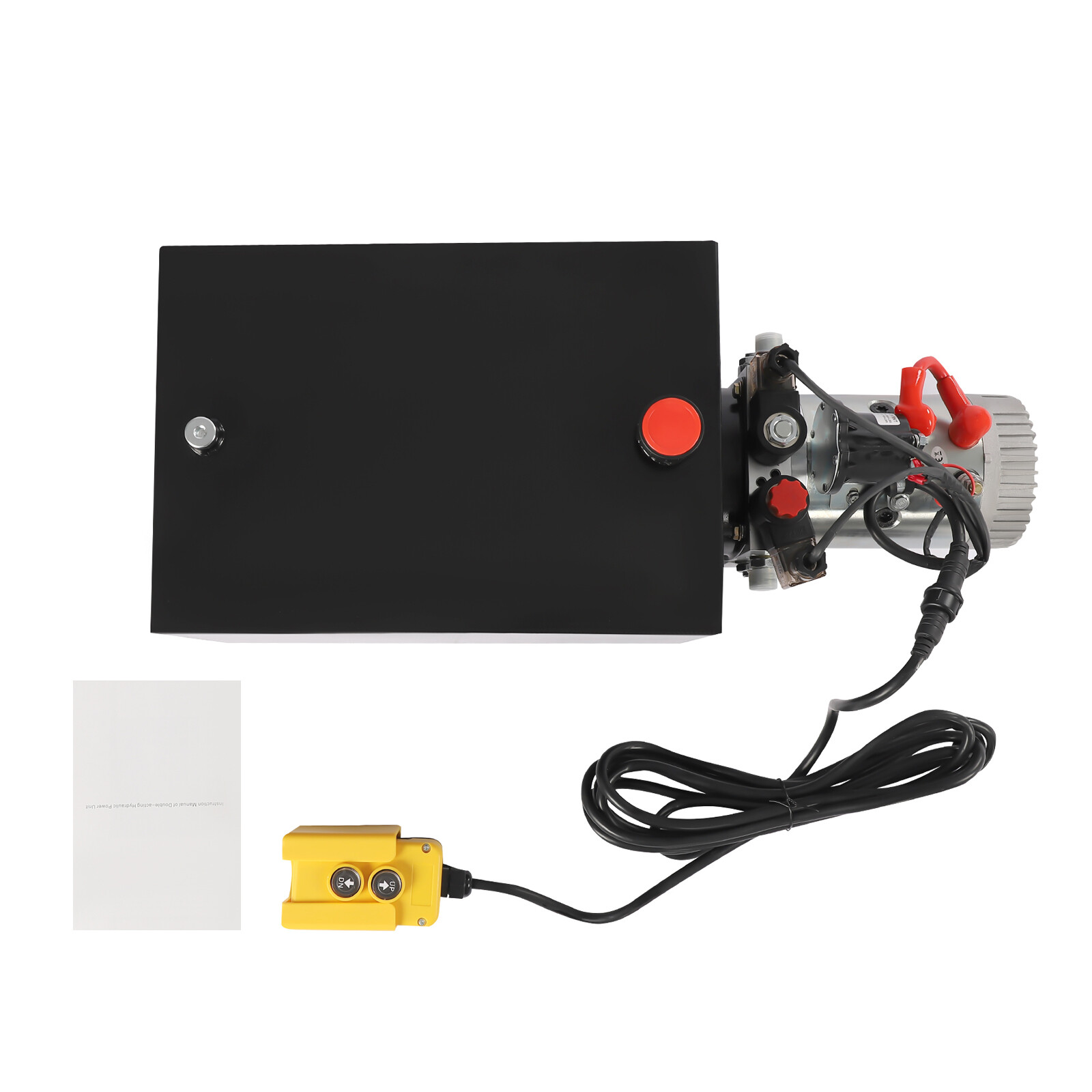 20 Quart Double Acting Hydraulic Pump DC 12V Dump Trailer Power Unit Pack 16Mpa