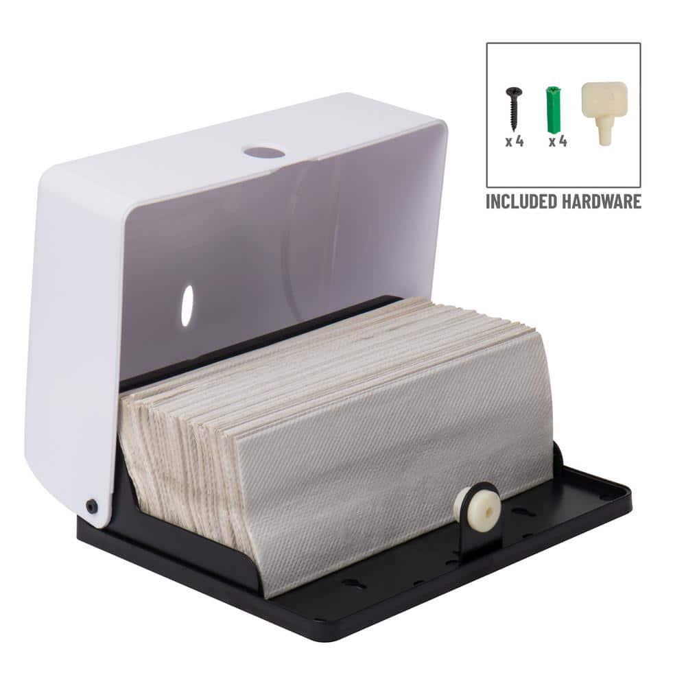 Wall Mounted Multi-Fold Paper Towel Dispenser Tri-Fold , White